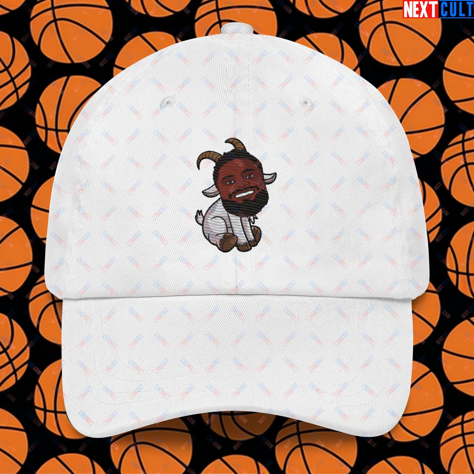 Zion Williamson G.O.A.T. Dad Hat - Funny Basketball Meme Cap - Greatest of All Time Baseball Hat for Basketball Fans - Perfect Gift for Zion Williamson Fans Dad hat White Hats Basketball G.O.A.T. NBA New Orleans Pelicans Zion Williamson Next Cult Brand