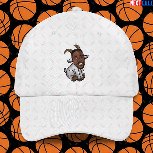 Dwight Howard GOAT Dad Hat - Funny Basketball Meme Cap - Greatest of All Time Baseball Hat for Basketball Fans - Perfect Gift for Dwight Howard Fans Dad hat White Hats Basketball Dwight Howard G.O.A.T. Los Angeles Lakers NBA Orlando Magic Next Cult Brand