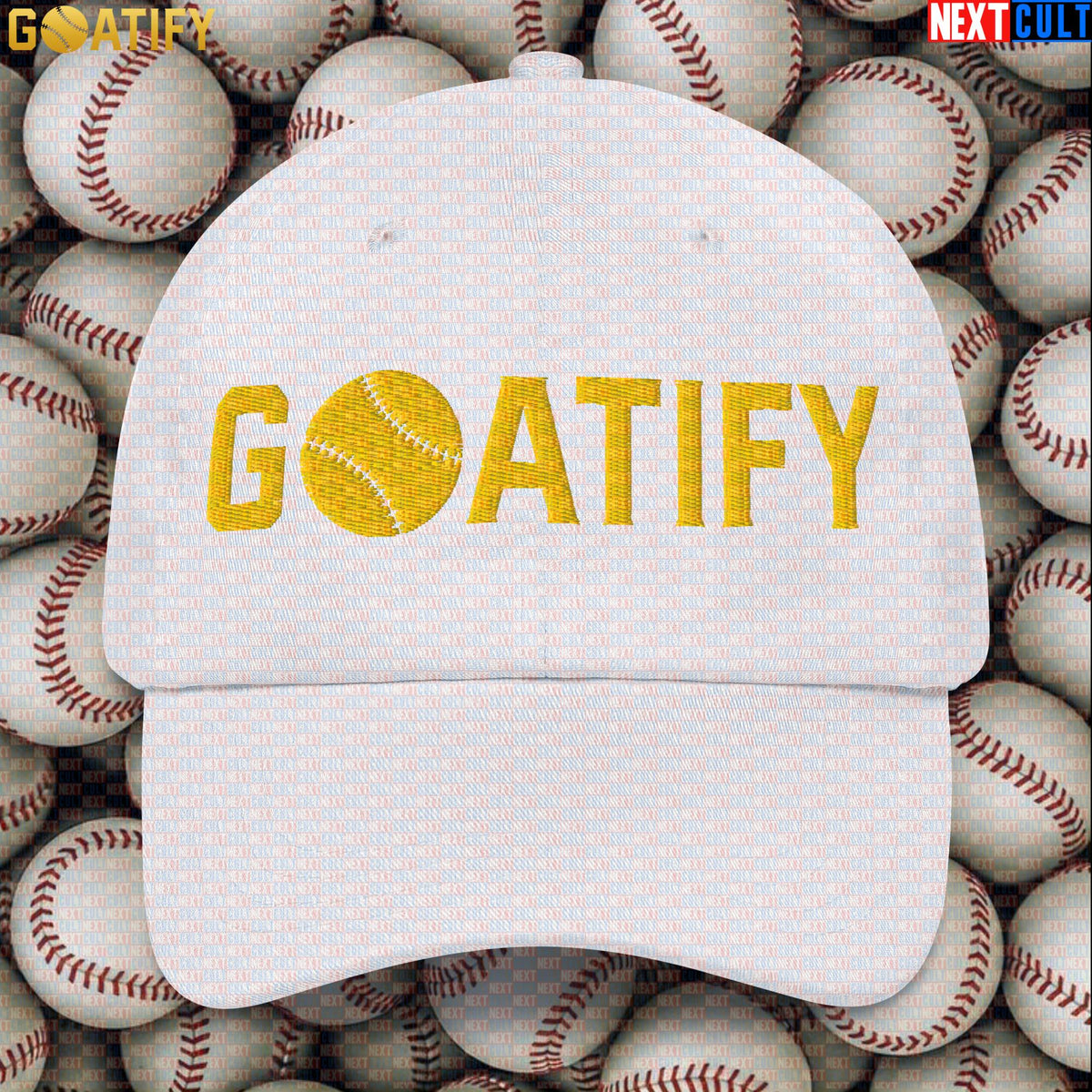 Cap GOATIFY Baseball GOAT Dad Hat for MLB Fans Greatest of All Time Baseball Sports Gift |  | ["Baseball", "MLB"]