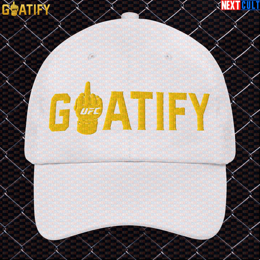 MMA GOAT Cap Gold Middle Finger Fight Hat for UFC Fans, Fighters & Jiu Jitsu Gifts | GOATIFY |  | ["Martial Arts", "MMA", "UFC"]
