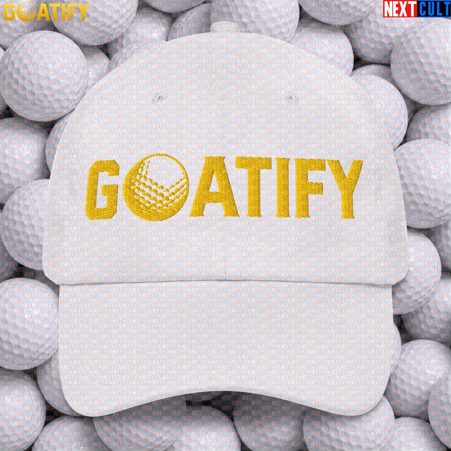 Golf GOAT Cap Golden Golf Ball Hat for Golfers, Sports Fans & Golf Gifts | GOATIFY |  | ["Golf", "PGA"]