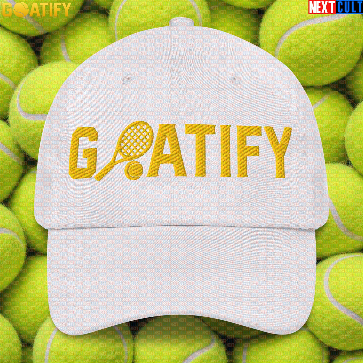 Tennis GOAT Cap Golden Racket & Ball Hat for Players, Fans & Sports Gifts | GOATIFY |  | ["Tennis"]