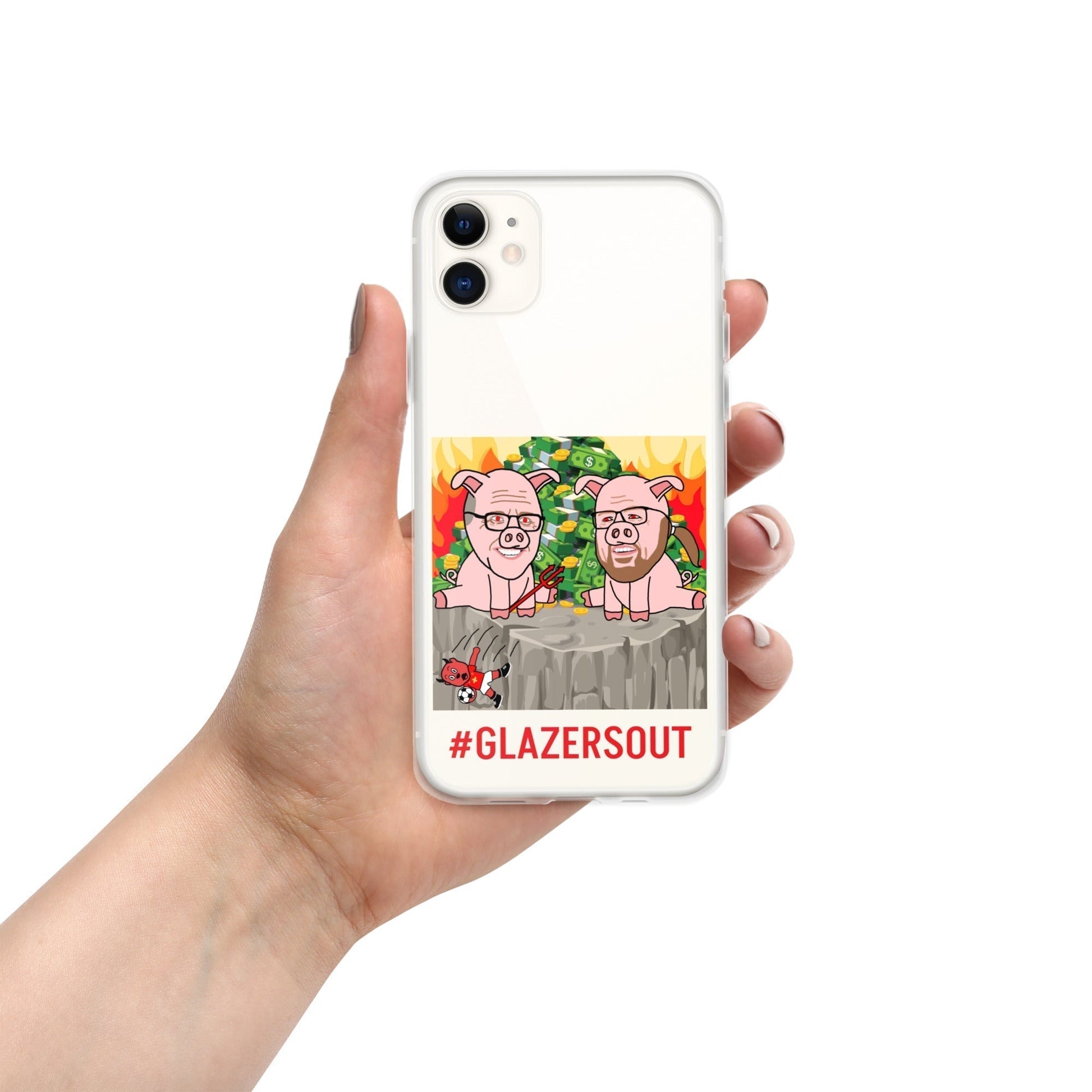 Glazers Out Manchester United Clear Case for iPhone®, #GlazersOut Next Cult Brand Football, GlazersOut, Manchester United