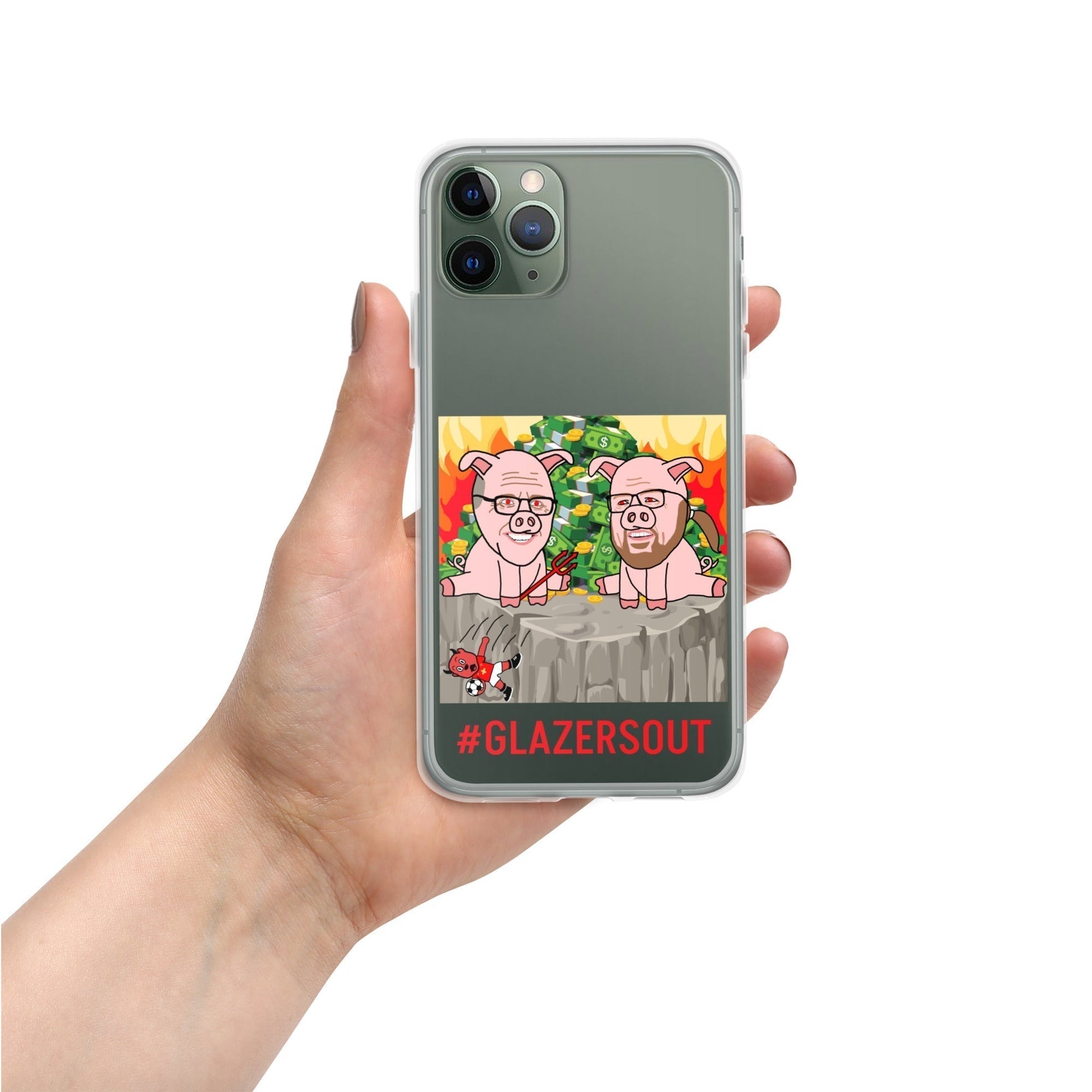 Glazers Out Manchester United Clear Case for iPhone®, #GlazersOut Next Cult Brand Football, GlazersOut, Manchester United