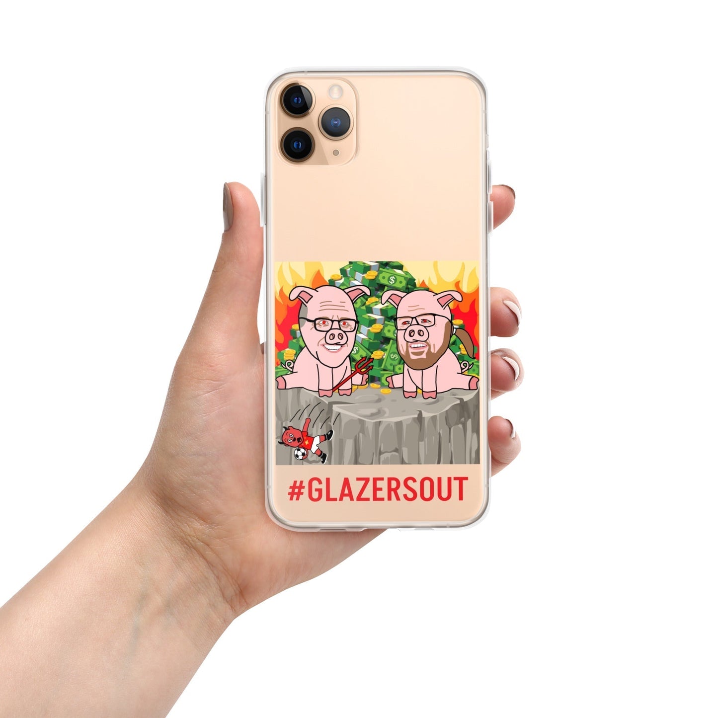 Glazers Out Manchester United Clear Case for iPhone®, #GlazersOut Next Cult Brand Football, GlazersOut, Manchester United