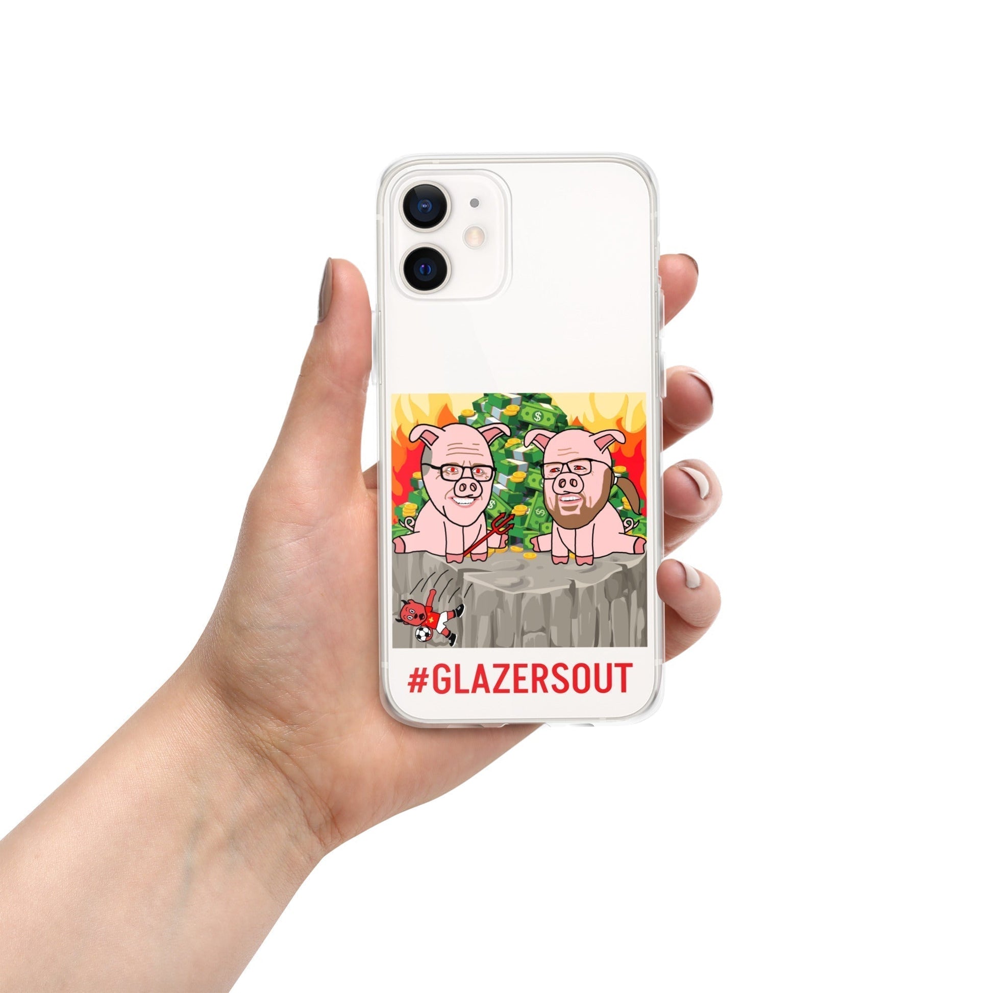 Glazers Out Manchester United Clear Case for iPhone®, #GlazersOut Next Cult Brand Football, GlazersOut, Manchester United