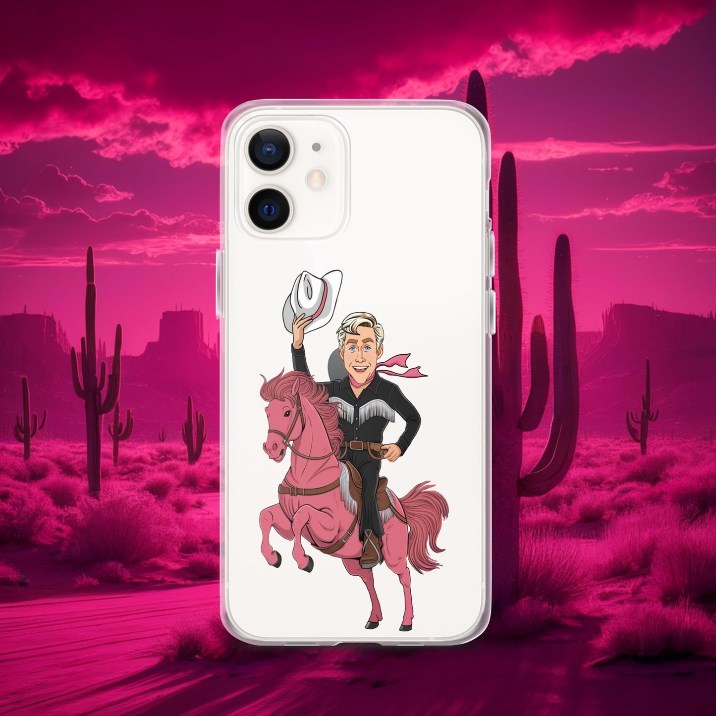 Ryan Gosling Ken Cowboy Horse Barbie Movie Clear Case for iPhone Next Cult Brand