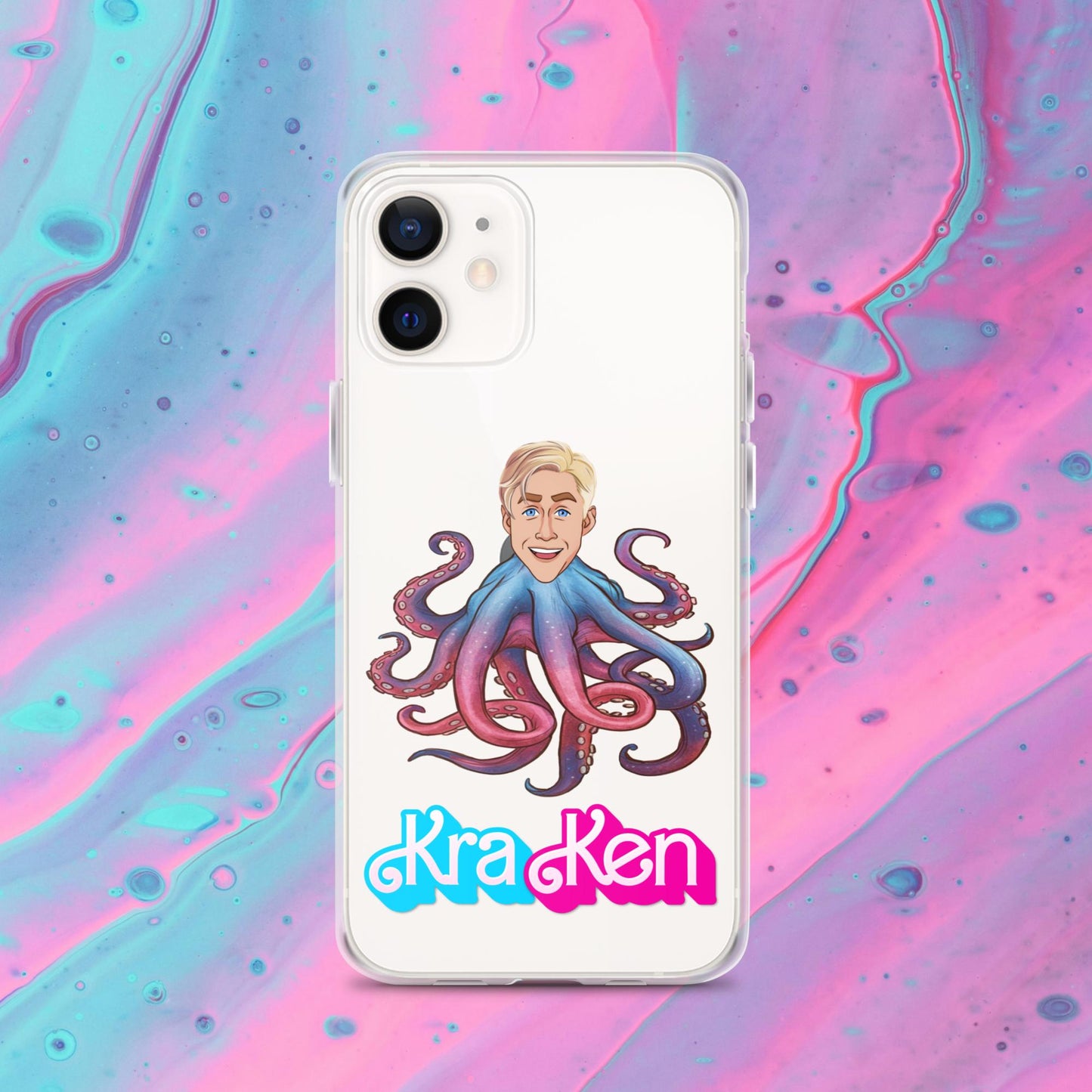 Kraken Ken Barbie Ryan Gosling Funny Clear Case for iPhone
