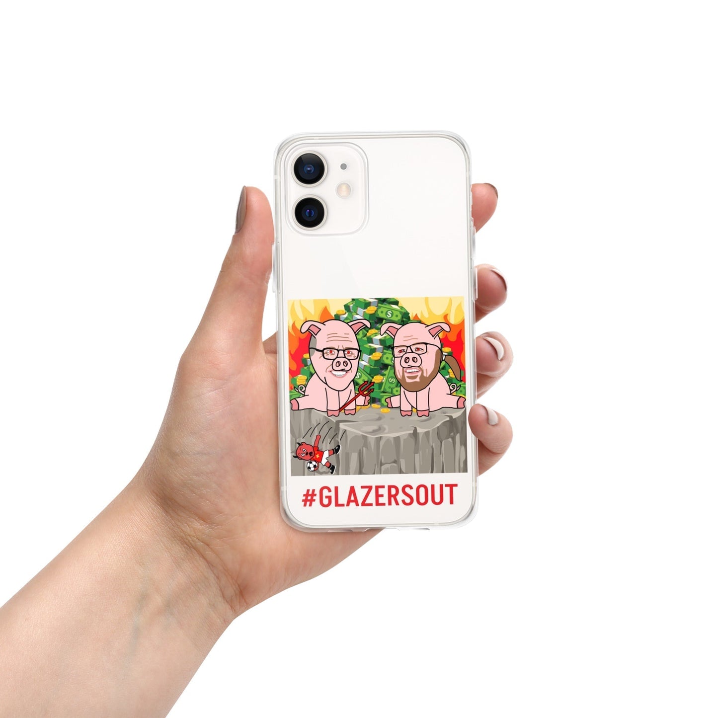 Glazers Out Manchester United Clear Case for iPhone®, #GlazersOut Next Cult Brand Football, GlazersOut, Manchester United