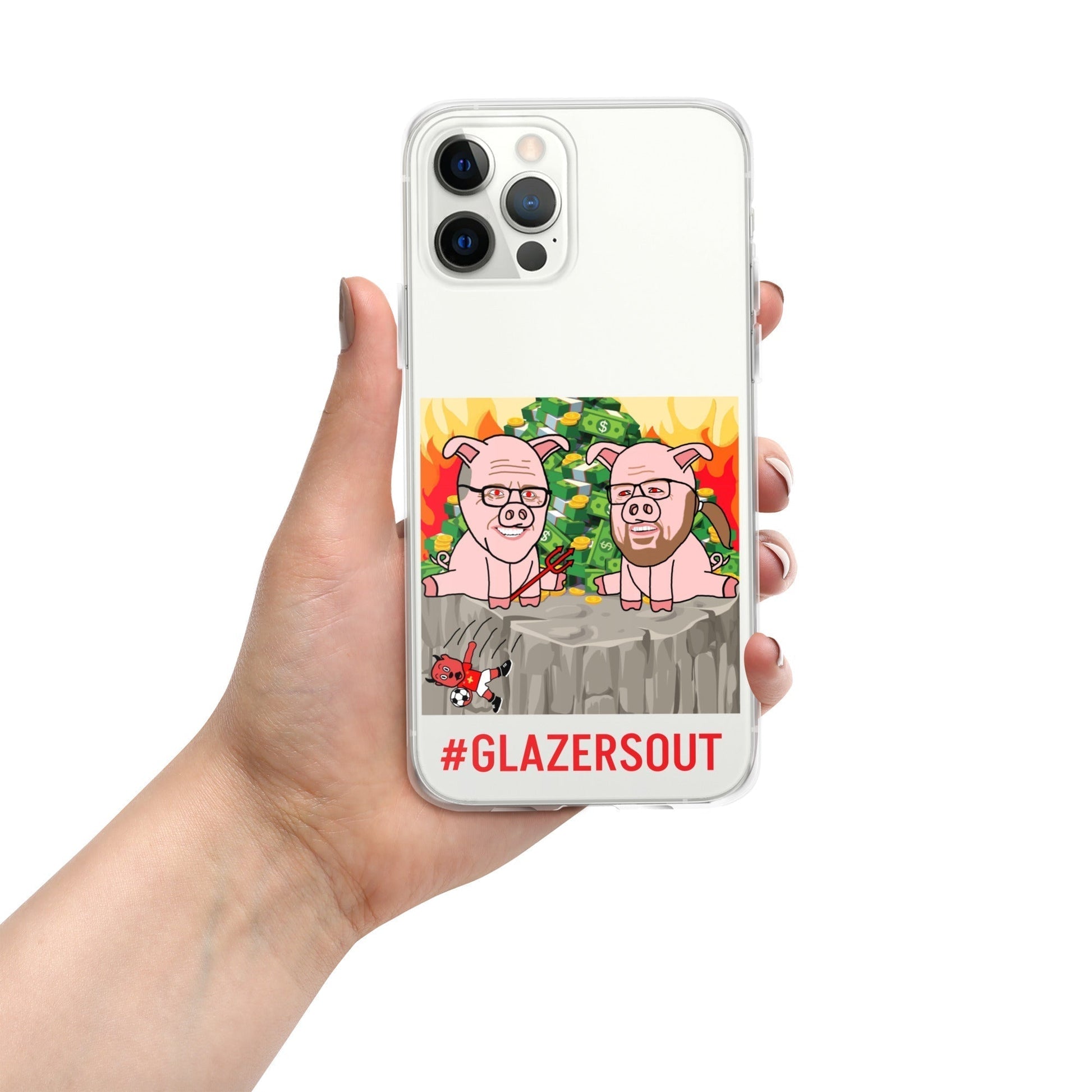 Glazers Out Manchester United Clear Case for iPhone®, #GlazersOut Next Cult Brand Football, GlazersOut, Manchester United