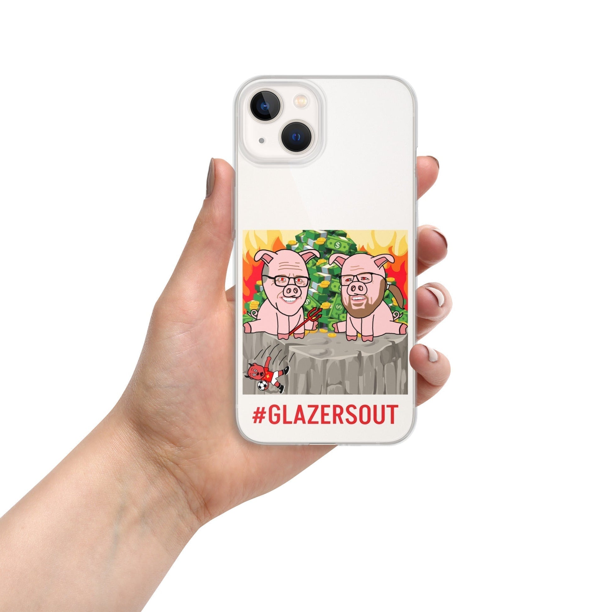 Glazers Out Manchester United Clear Case for iPhone®, #GlazersOut Next Cult Brand Football, GlazersOut, Manchester United