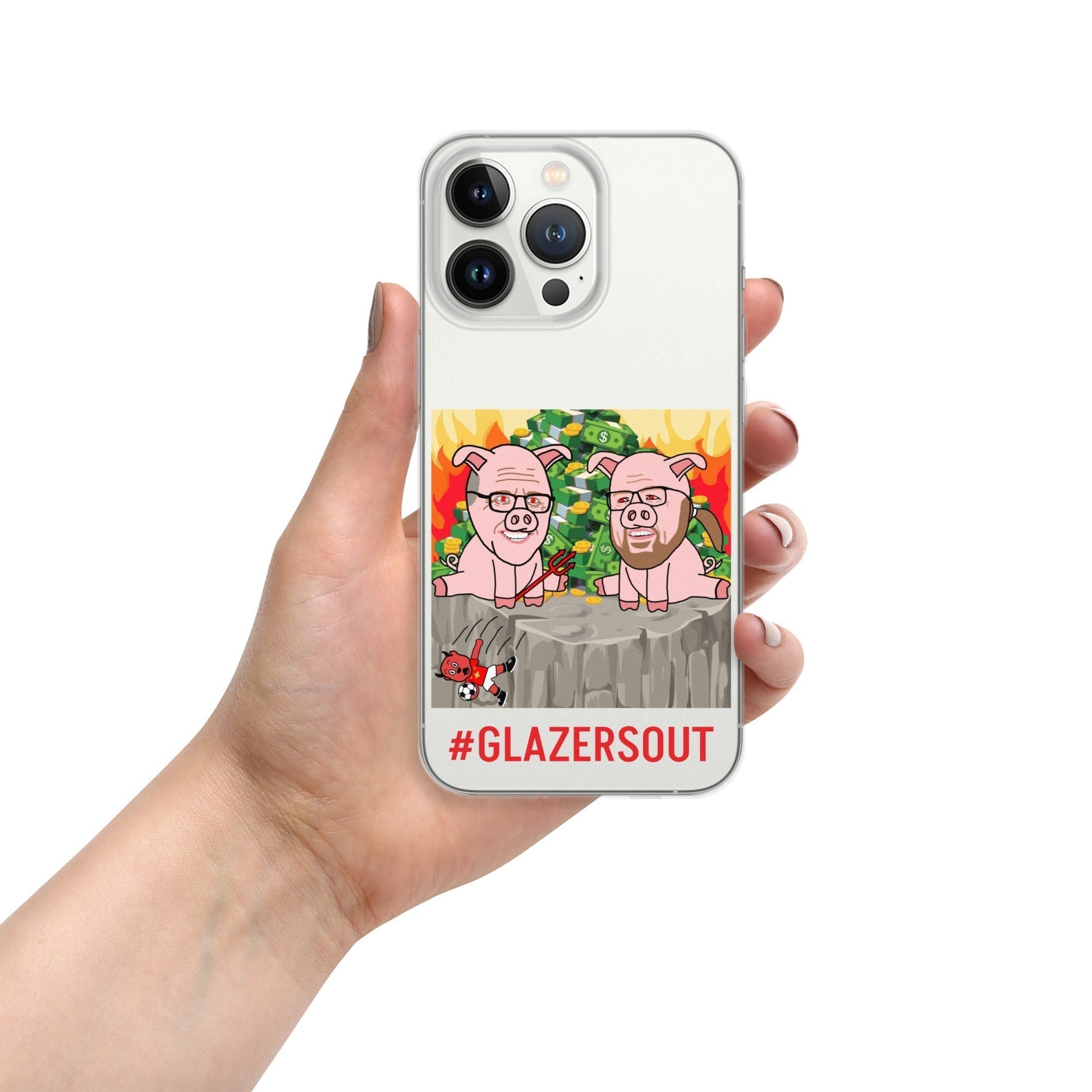 Glazers Out Manchester United Clear Case for iPhone®, #GlazersOut Next Cult Brand Football, GlazersOut, Manchester United