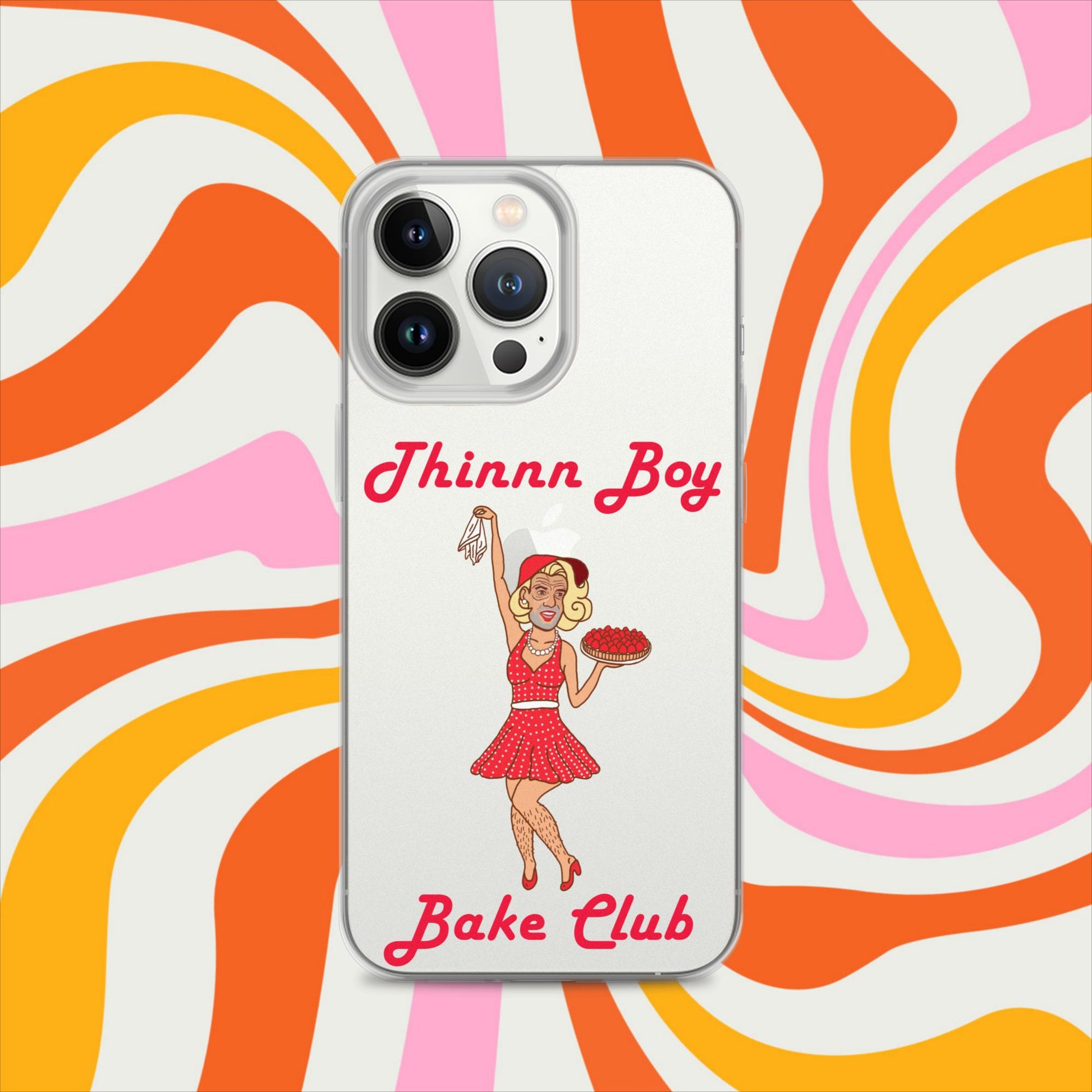 Thinnn Boy Bake Club The Fighter and The Kid TFATK Podcast Comedy 60s retro housewife Bryan Callen Clear Case for iPhone Next Cult Brand