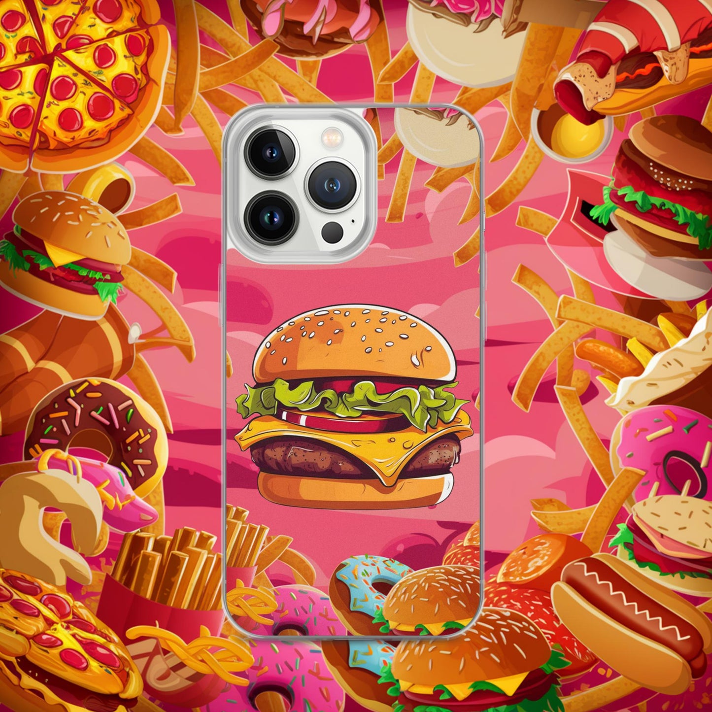 Cheeseburger I Love Burgers Clear Case for iPhone Next Cult Brand