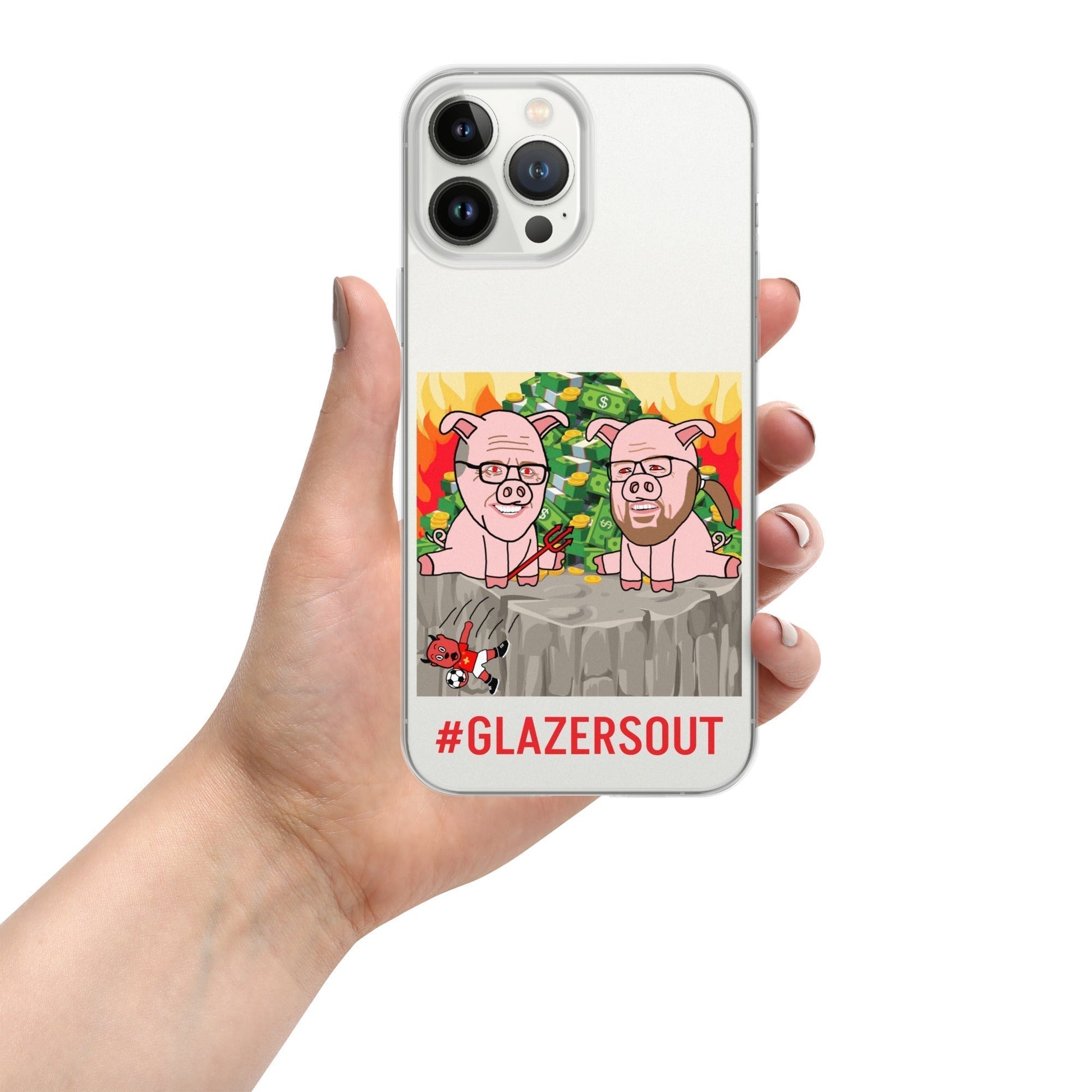 Glazers Out Manchester United Clear Case for iPhone®, #GlazersOut Next Cult Brand Football, GlazersOut, Manchester United