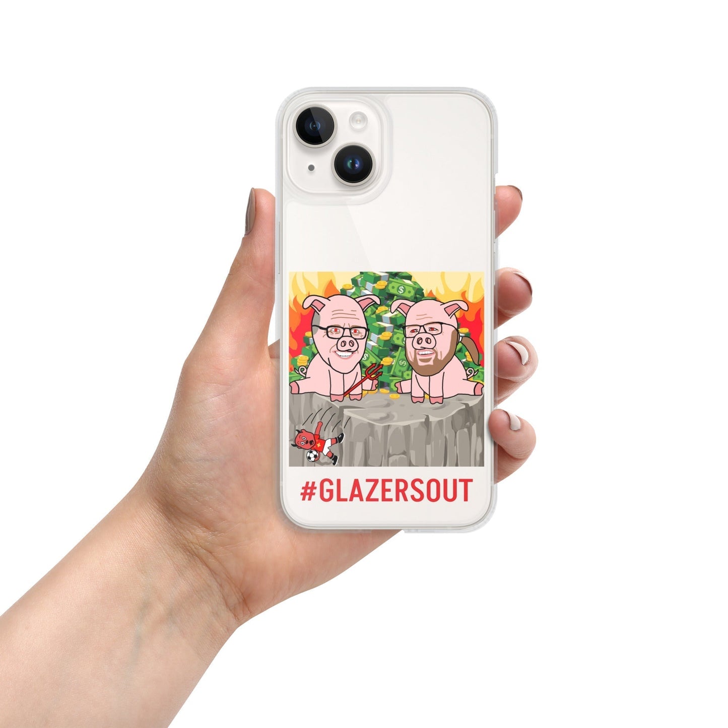 Glazers Out Manchester United Clear Case for iPhone®, #GlazersOut Next Cult Brand Football, GlazersOut, Manchester United