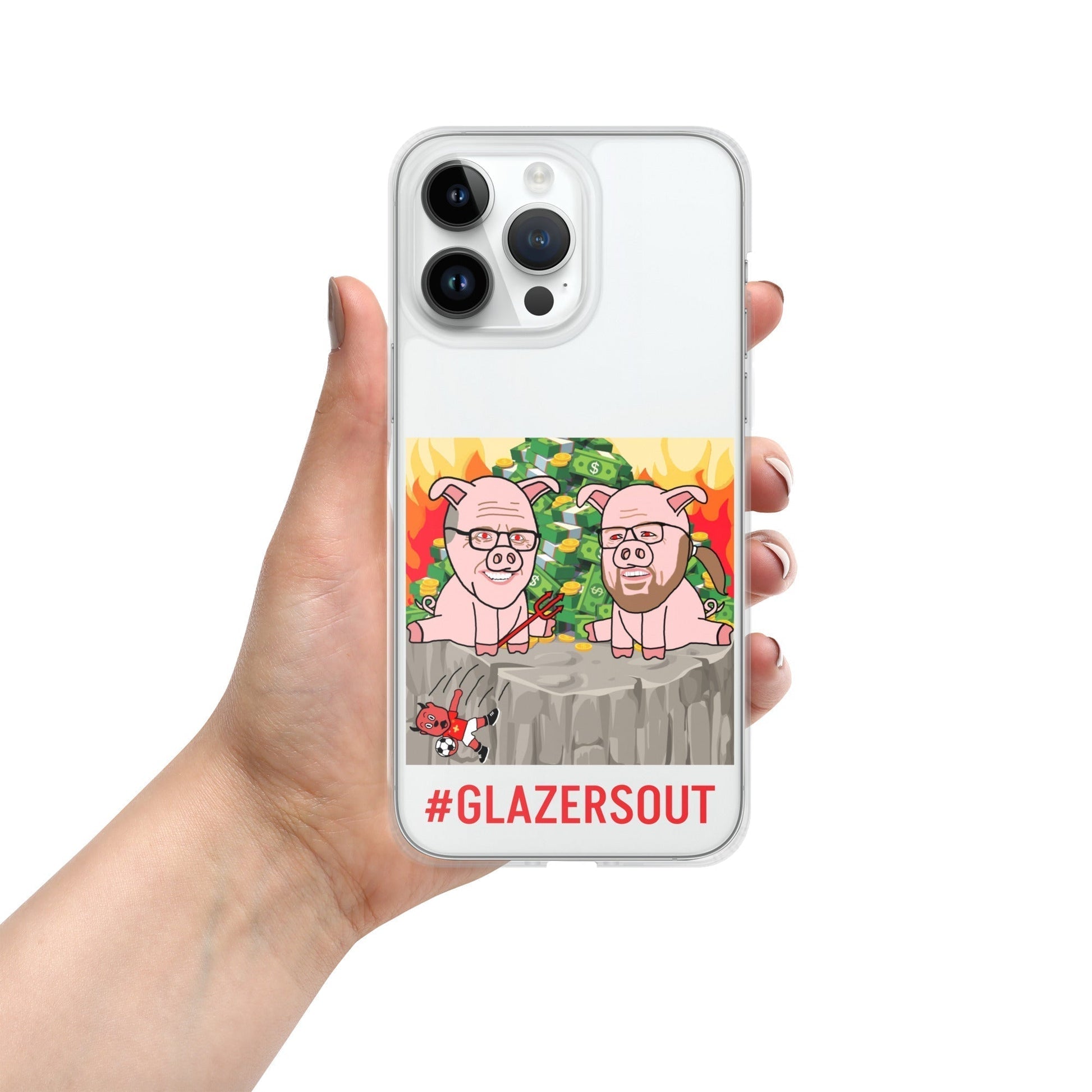 Glazers Out Manchester United Clear Case for iPhone®, #GlazersOut Next Cult Brand Football, GlazersOut, Manchester United