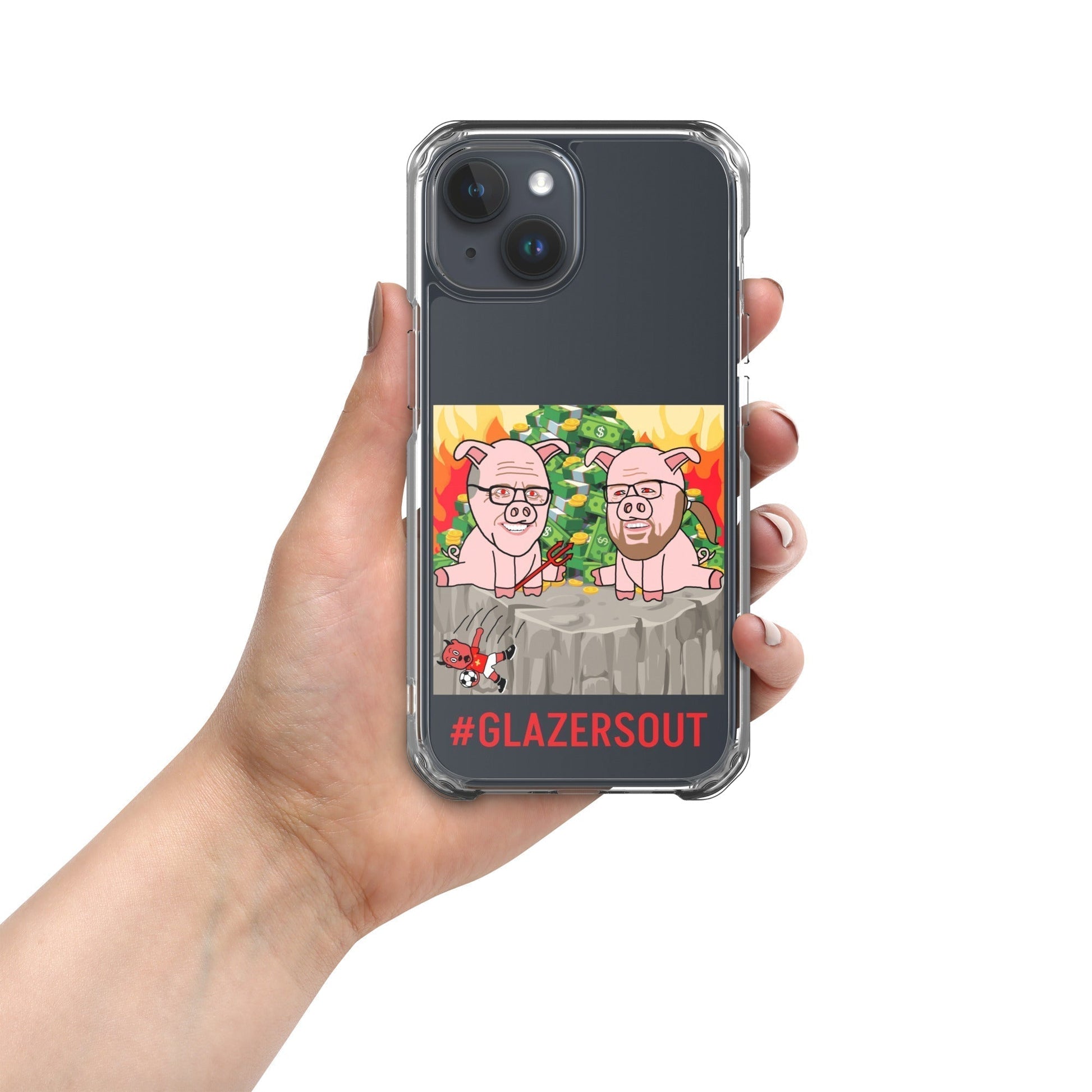 Glazers Out Manchester United Clear Case for iPhone®, #GlazersOut Next Cult Brand Football, GlazersOut, Manchester United