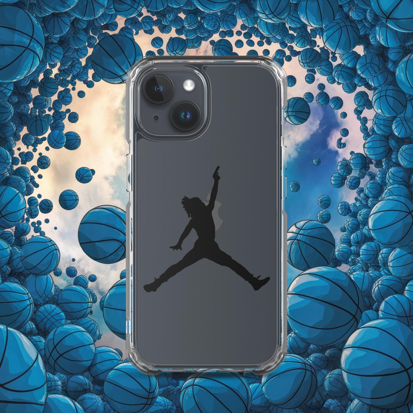Ja Morant Funny Gun Meme Basketball NBA Memphis Grizzlies Clear Case for iPhone