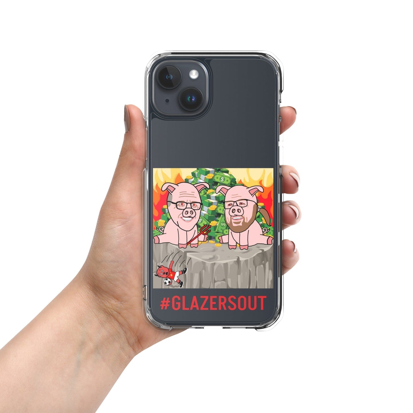 Glazers Out Manchester United Clear Case for iPhone®, #GlazersOut Next Cult Brand Football, GlazersOut, Manchester United