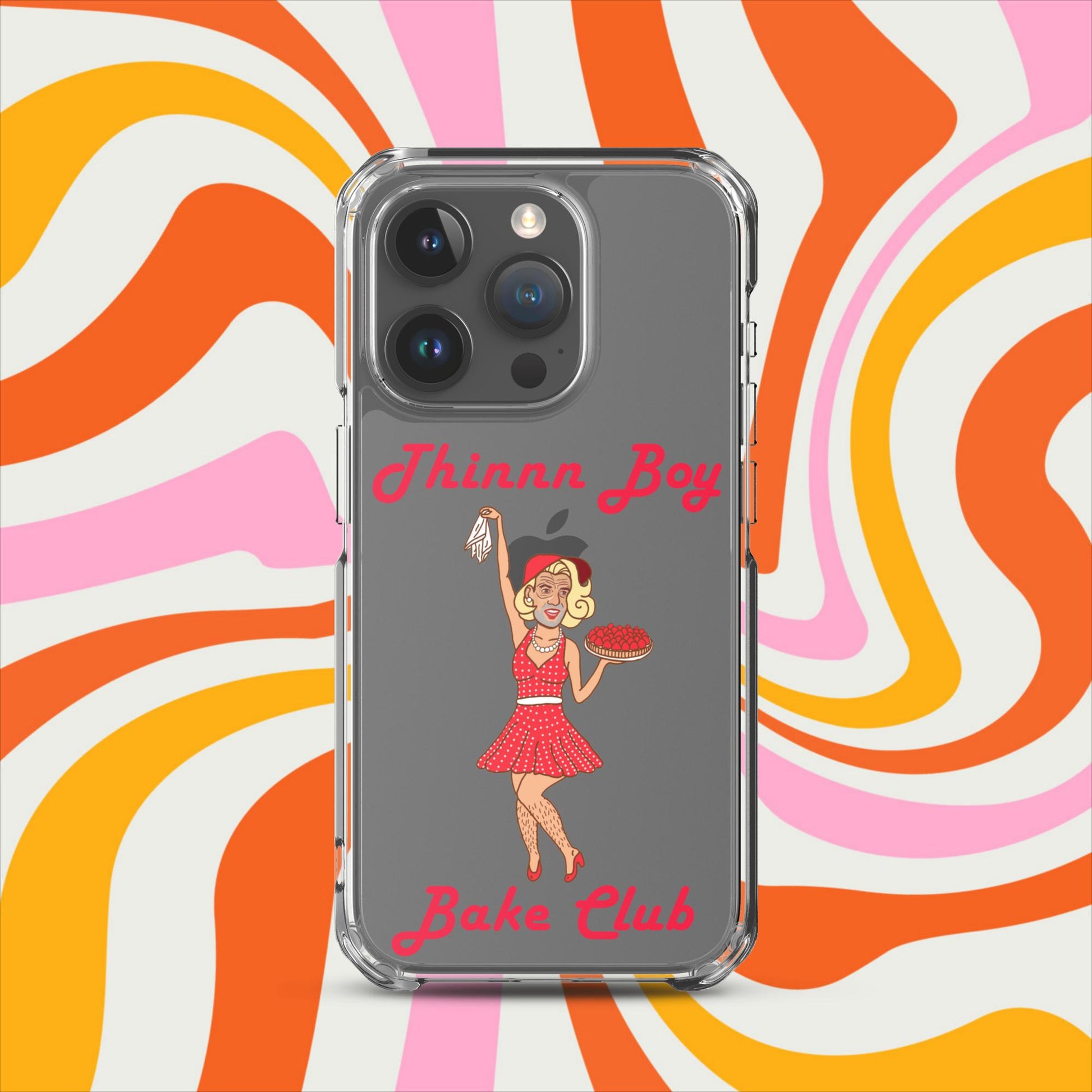 Thinnn Boy Bake Club The Fighter and The Kid TFATK Podcast Comedy 60s retro housewife Bryan Callen Clear Case for iPhone Next Cult Brand