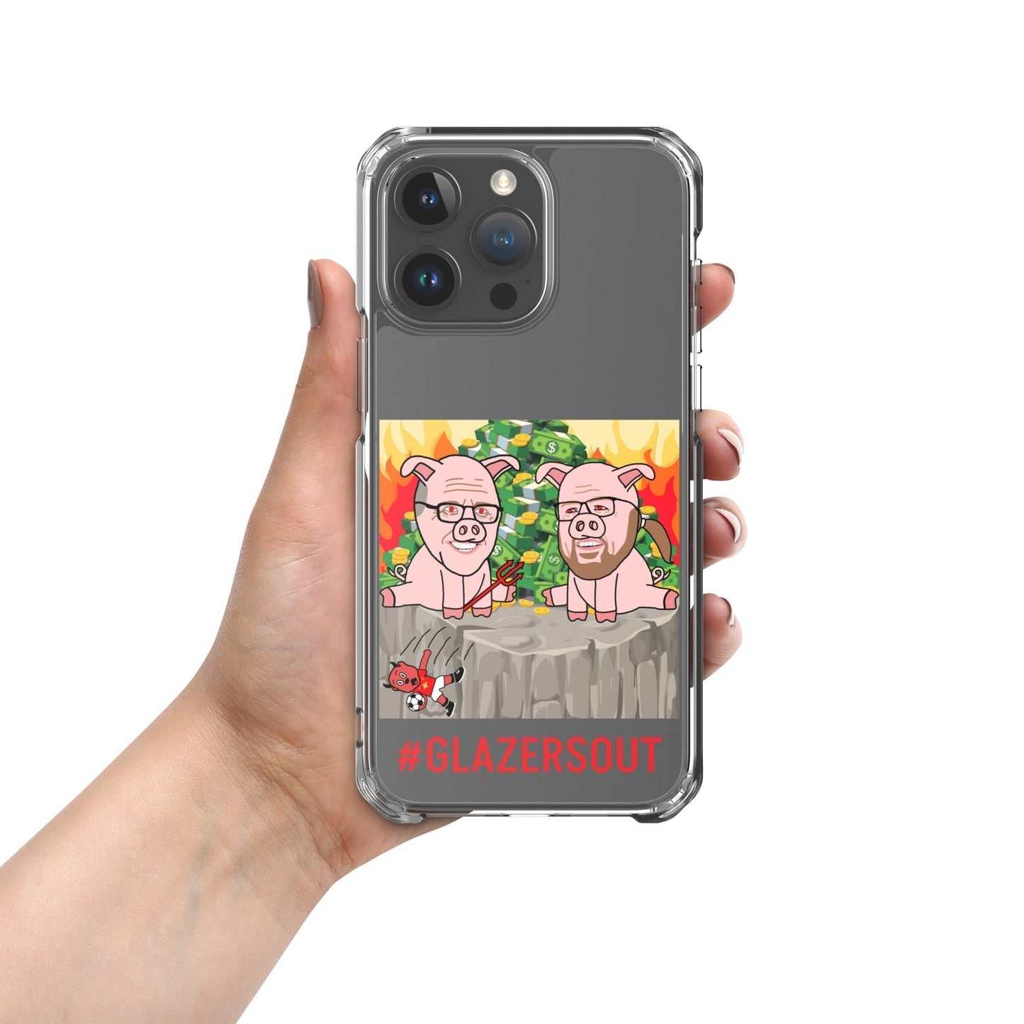 Glazers Out Manchester United Clear Case for iPhone®, #GlazersOut Next Cult Brand Football, GlazersOut, Manchester United