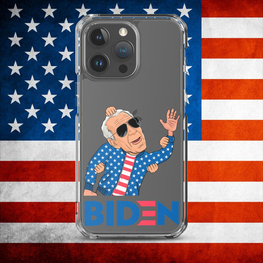 Weekend at Biden's Joe Biden Meme Democrat Republican Trump Gift Biden Gift 90s Vintage Clear Case for iPhone