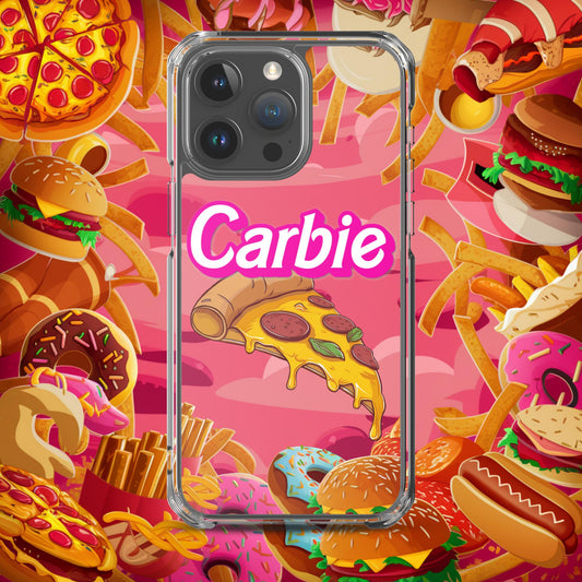 Carbie Barbie I Love Carbs I Love Pizza Clear Case for iPhone