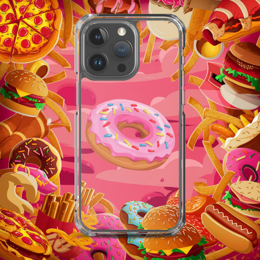 Pink Donut with sprinkles Clear Case for iPhone Next Cult Brand