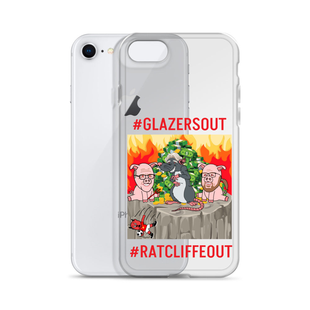 Manchester United Ratcliffe Out, Glazers Out Clear Case for iPhone® Mobile Phone Cases Football GlazersOut Manchester United RatcliffeOut Next Cult Brand