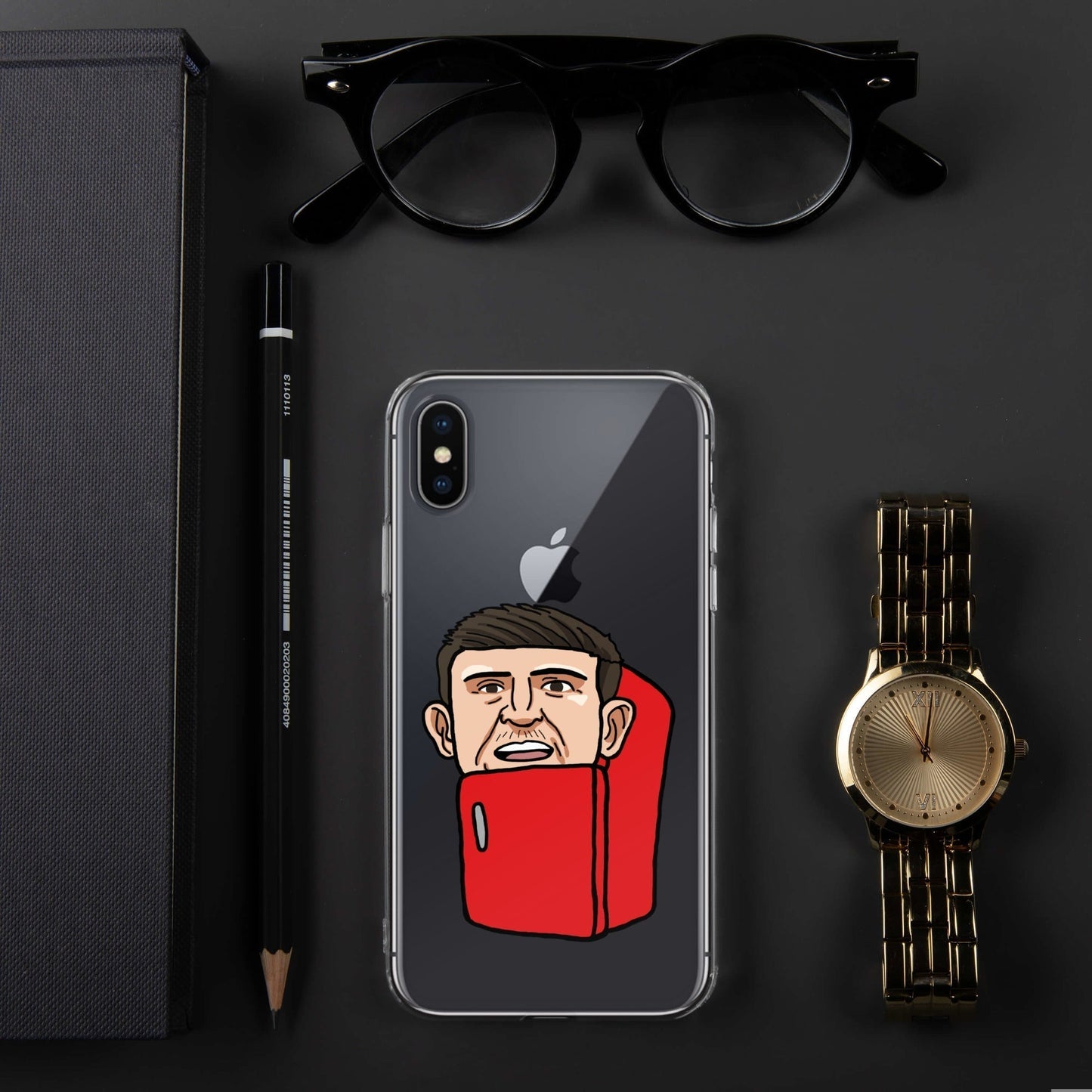 Harry ''The Fridge'' Maguire Clear Case for iPhone® iPhone X XS Mobile Phone Cases Football Harry Maguire Manchester United The Fridge Next Cult Brand