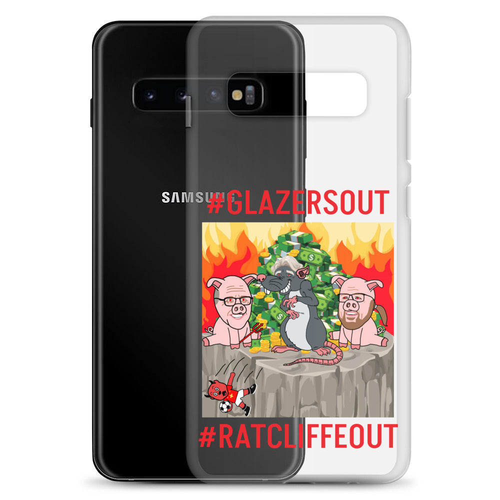 Manchester United Ratcliffe Out, Glazers Out Clear Phone Case for Samsung® Mobile Phone Cases Football GlazersOut Manchester United RatcliffeOut Next Cult Brand