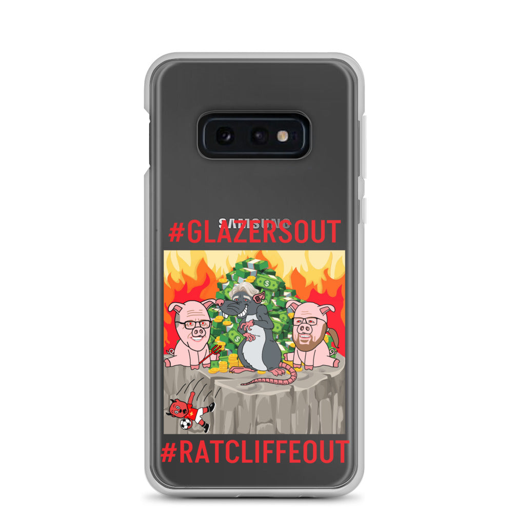 Manchester United Ratcliffe Out, Glazers Out Clear Phone Case for Samsung® Samsung Galaxy S10e Mobile Phone Cases Football GlazersOut Manchester United RatcliffeOut Next Cult Brand