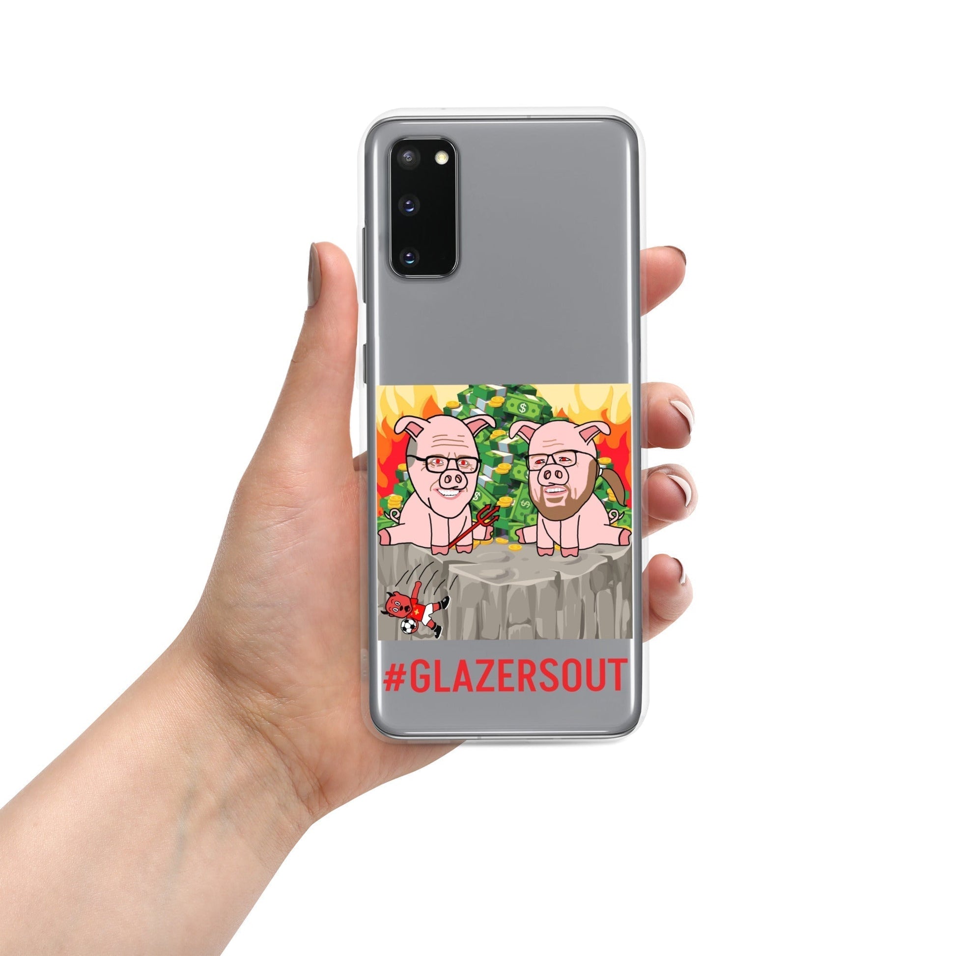 Glazers Out Manchester United Clear Case for Samsung®, #GlazersOut Next Cult Brand Football, GlazersOut, Manchester United