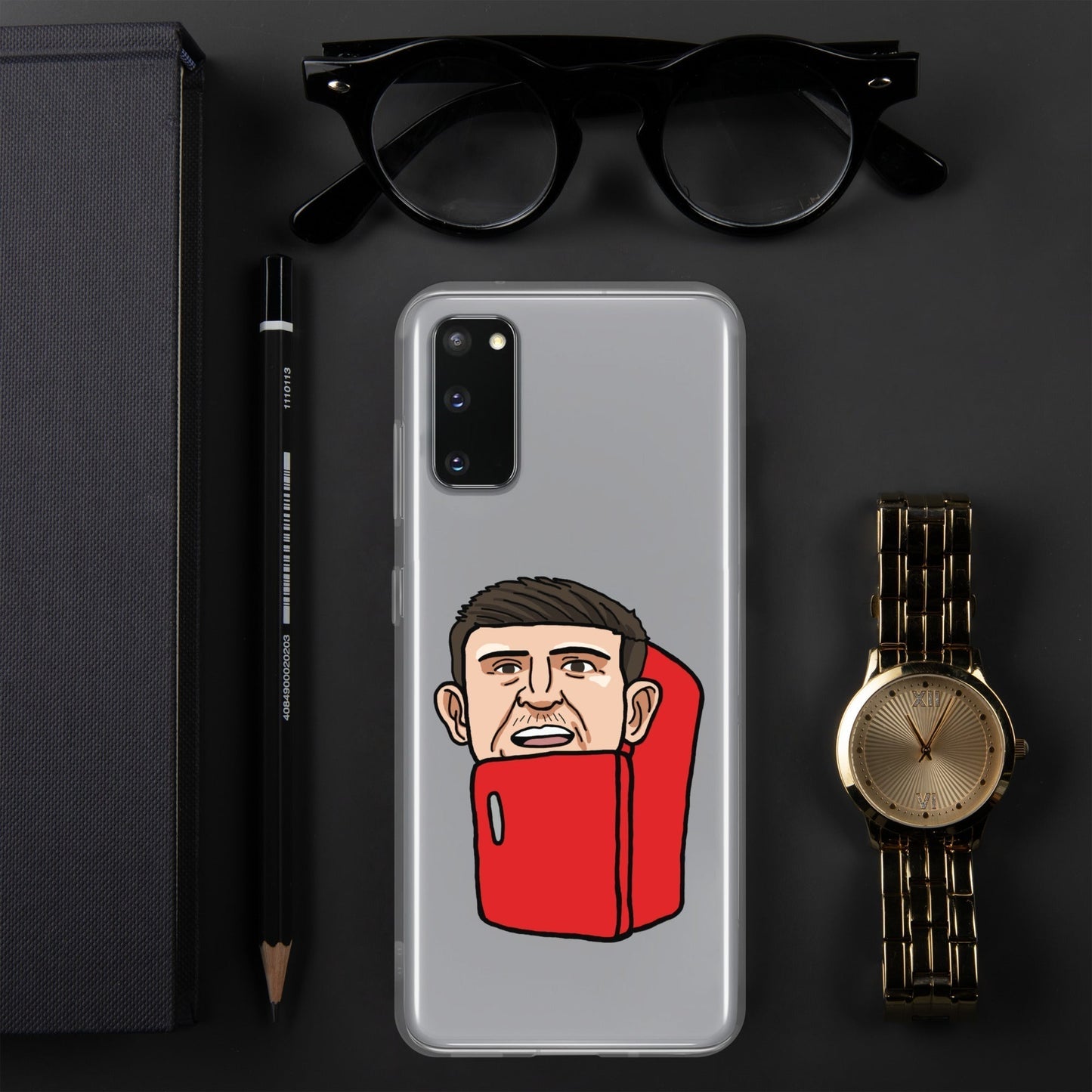 Harry ''The Fridge'' Maguire Clear Case for Samsung® Mobile Phone Cases Football Harry Maguire Manchester United The Fridge Next Cult Brand