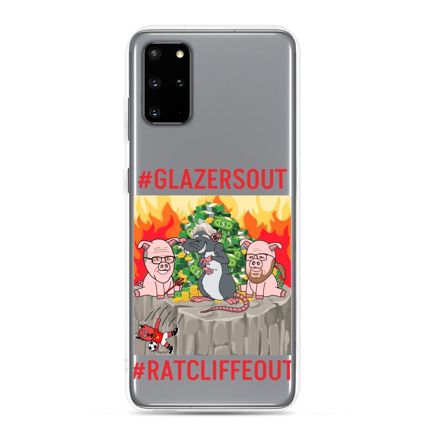 Manchester United Ratcliffe Out, Glazers Out Clear Phone Case for Samsung® Next Cult Brand Football, GlazersOut, Manchester United, RatcliffeOut