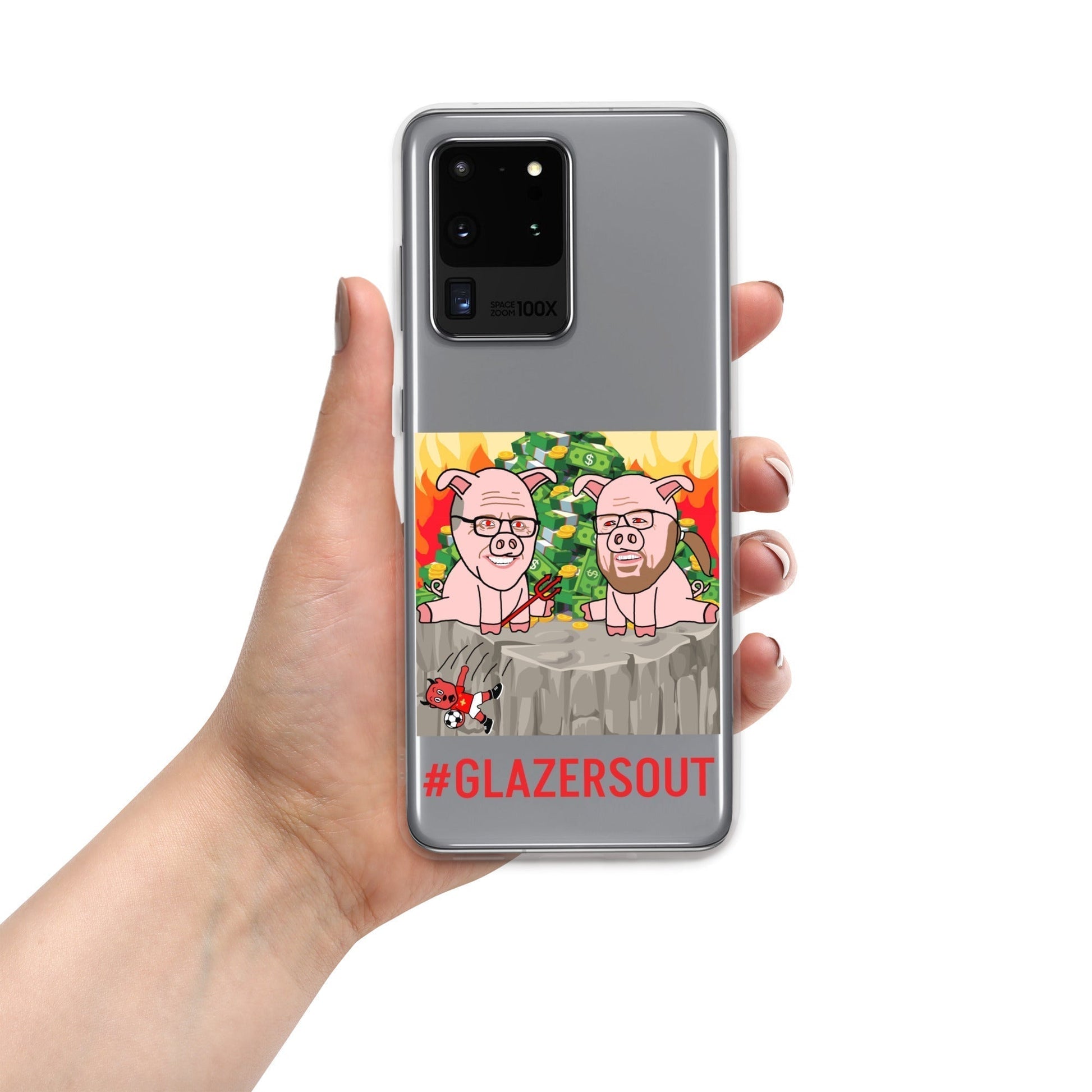 Glazers Out Manchester United Clear Case for Samsung®, #GlazersOut Next Cult Brand Football, GlazersOut, Manchester United