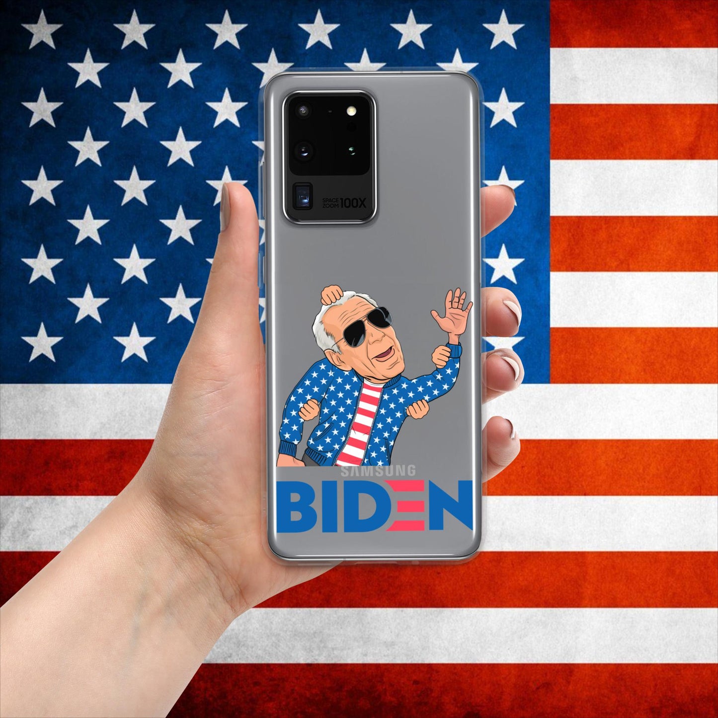 Weekend at Biden's Joe Biden Meme Democrat Republican Trump Gift Biden Gift 90s Vintage Clear Case for Samsung Next Cult Brand