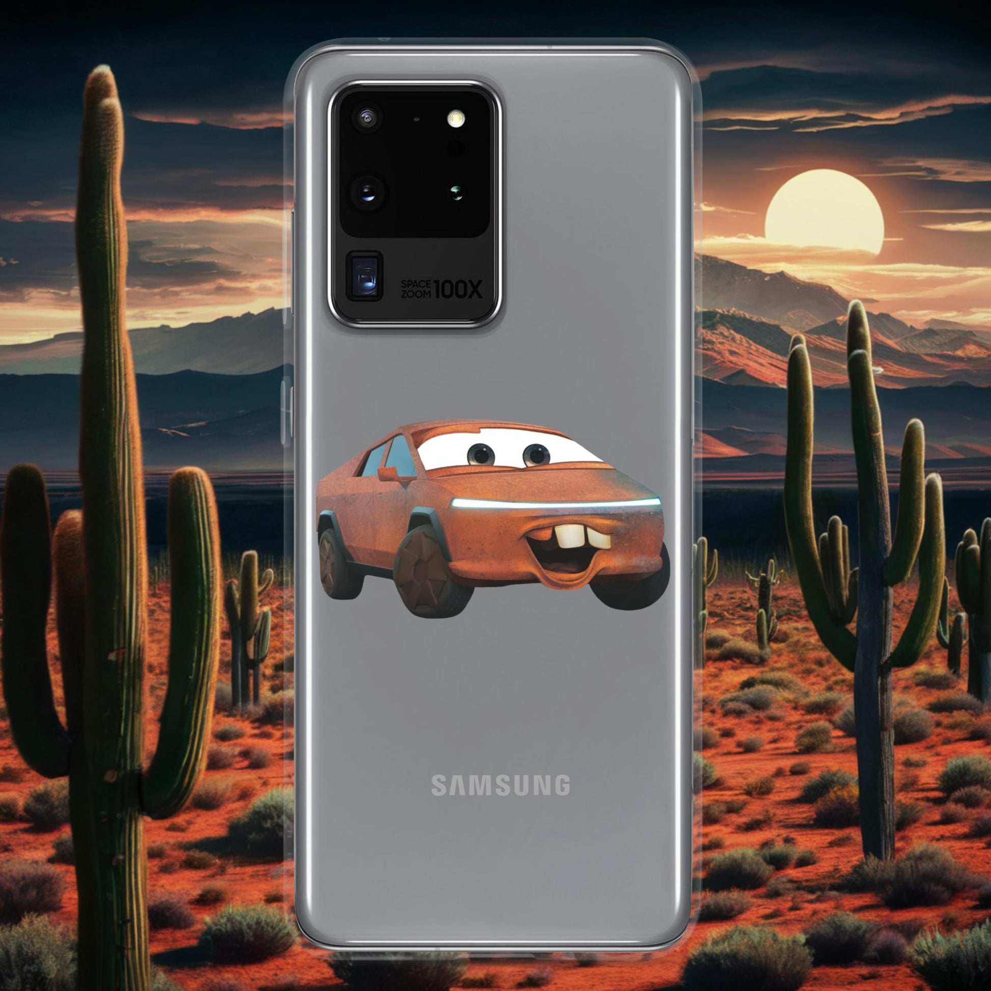 Rusty Tesla Cybertruck Elon Musk Cars Movie Tow Mater Clear Case for Samsung Next Cult Brand