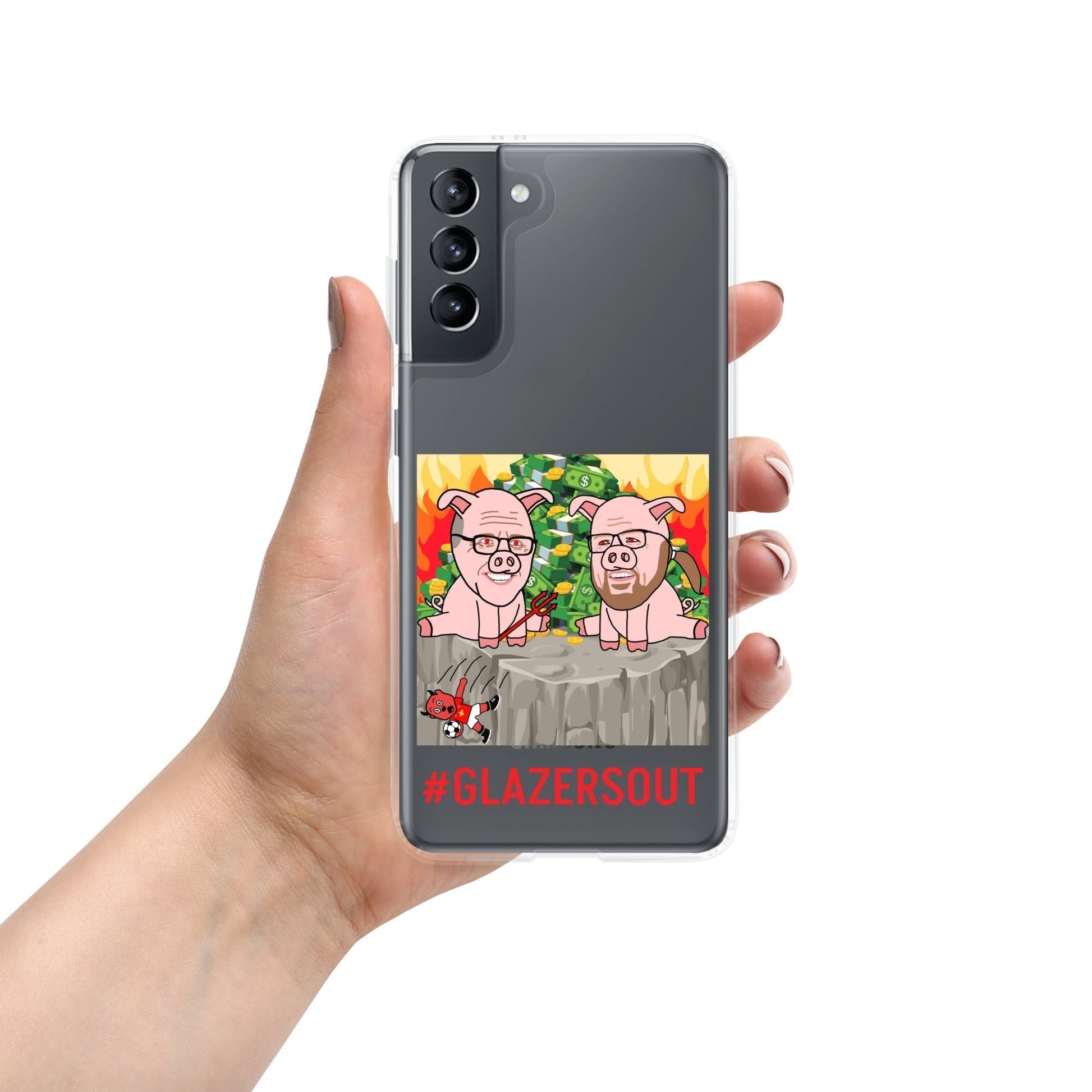 Glazers Out Manchester United Clear Case for Samsung®, #GlazersOut Next Cult Brand Football, GlazersOut, Manchester United
