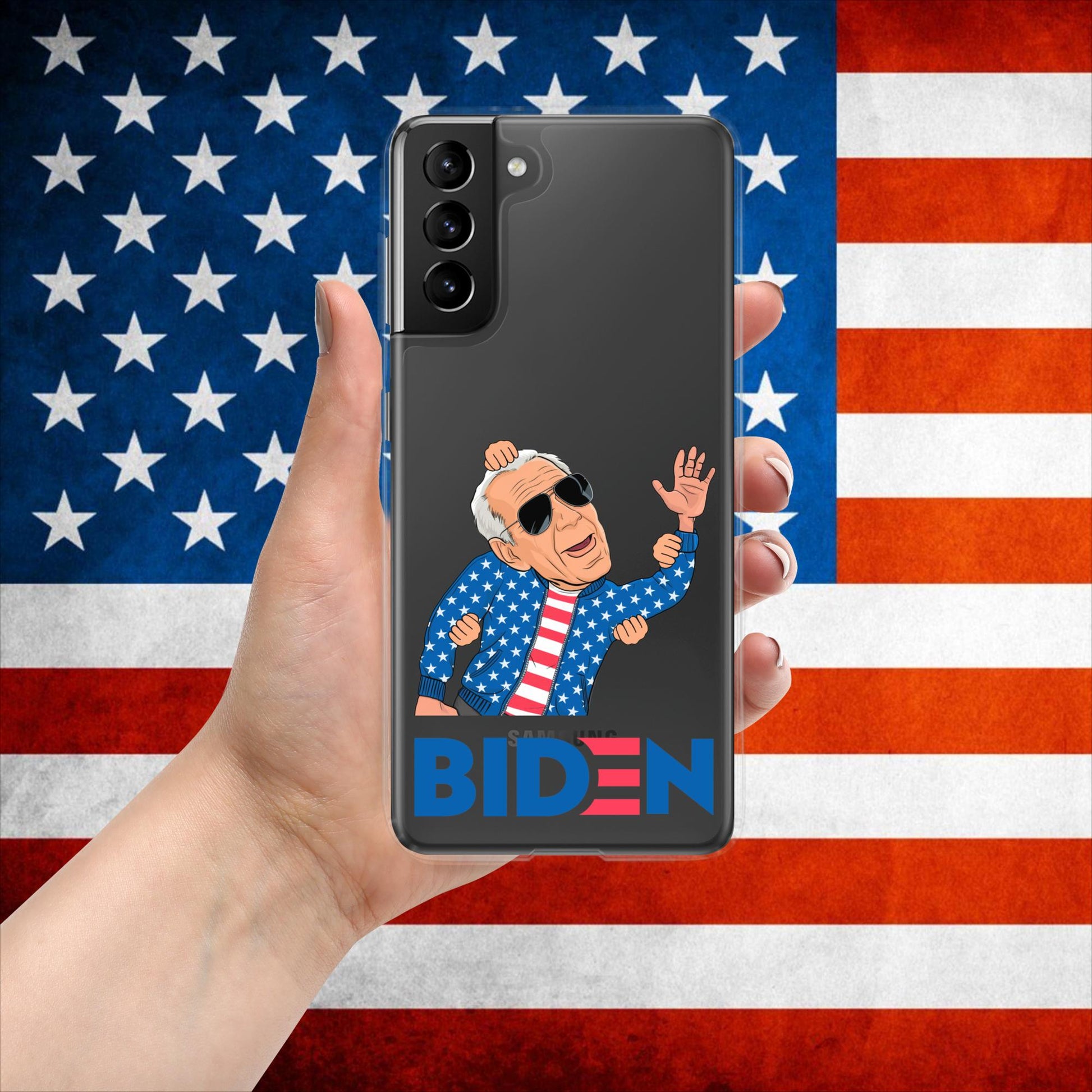 Weekend at Biden's Joe Biden Meme Democrat Republican Trump Gift Biden Gift 90s Vintage Clear Case for Samsung Next Cult Brand