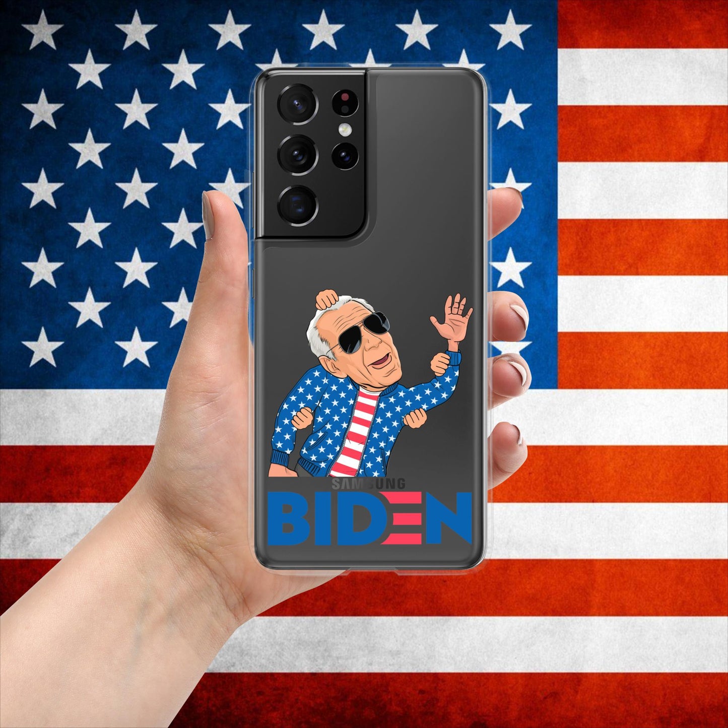 Weekend at Biden's Joe Biden Meme Democrat Republican Trump Gift Biden Gift 90s Vintage Clear Case for Samsung Next Cult Brand