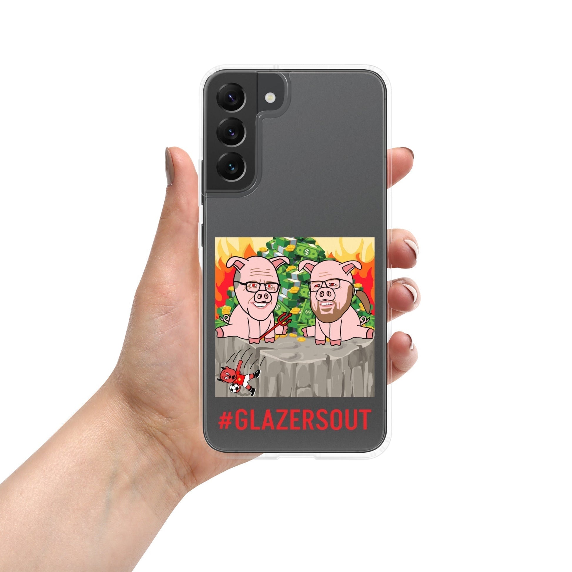 Glazers Out Manchester United Clear Case for Samsung®, #GlazersOut Next Cult Brand Football, GlazersOut, Manchester United