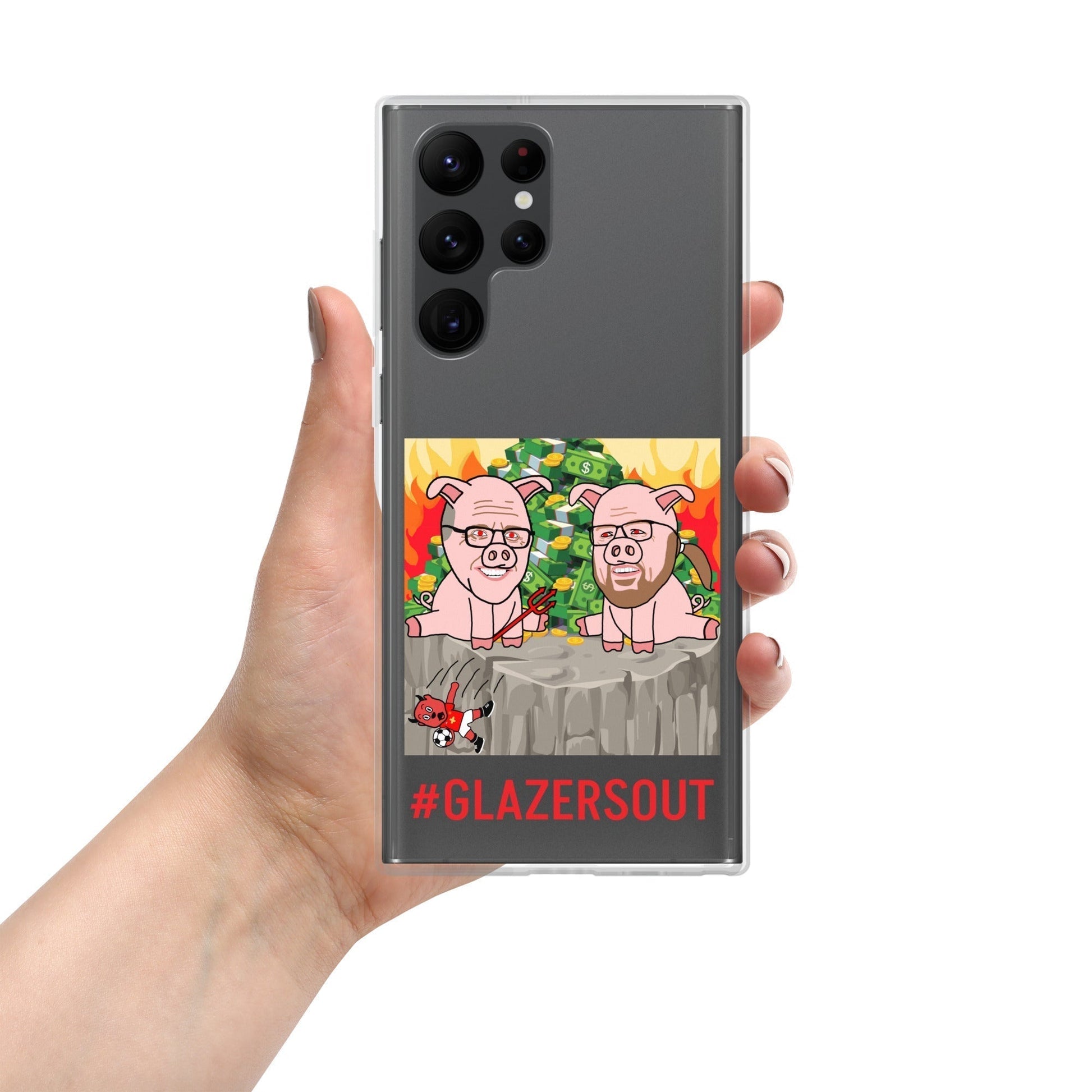 Glazers Out Manchester United Clear Case for Samsung®, #GlazersOut Next Cult Brand Football, GlazersOut, Manchester United