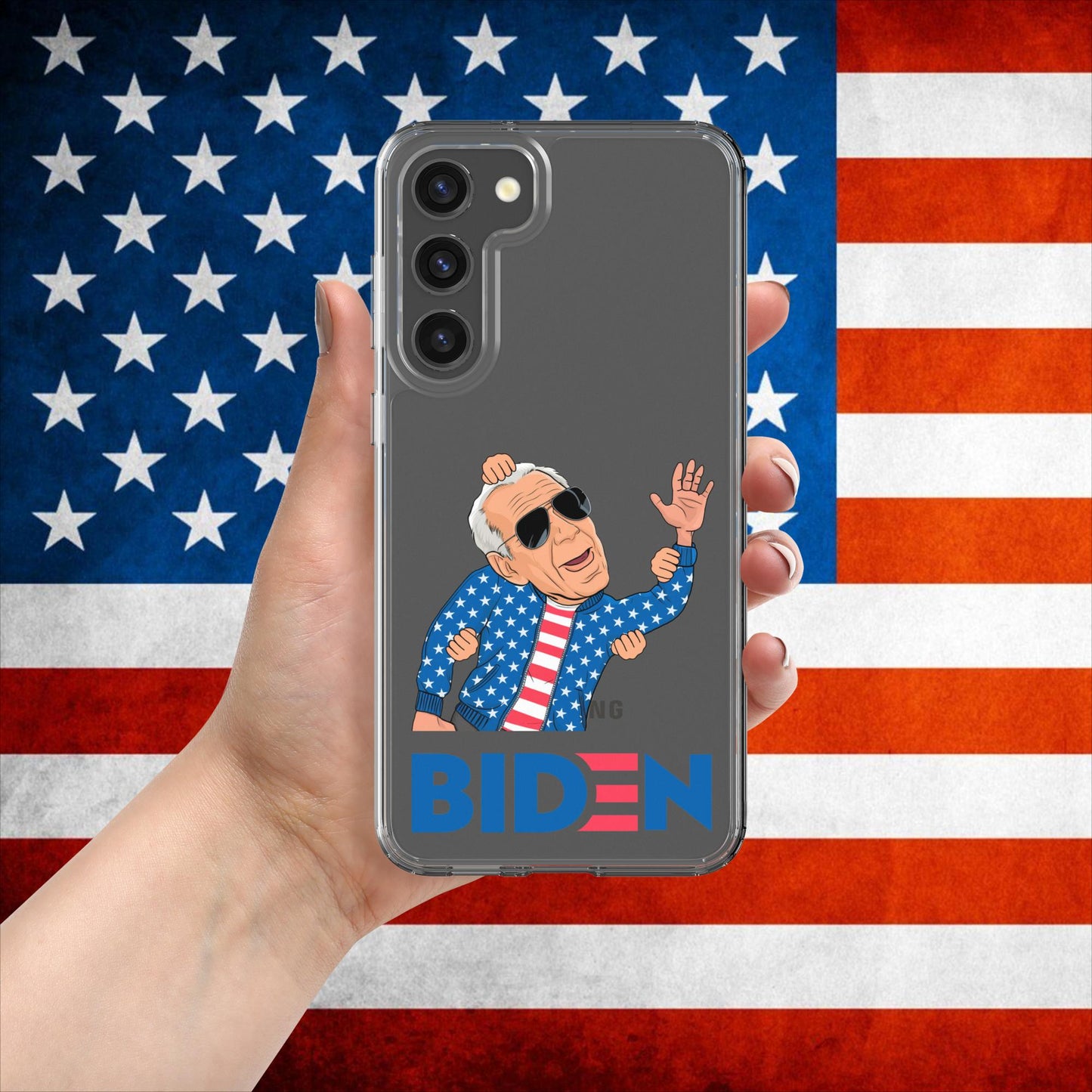 Weekend at Biden's Joe Biden Meme Democrat Republican Trump Gift Biden Gift 90s Vintage Clear Case for Samsung Next Cult Brand