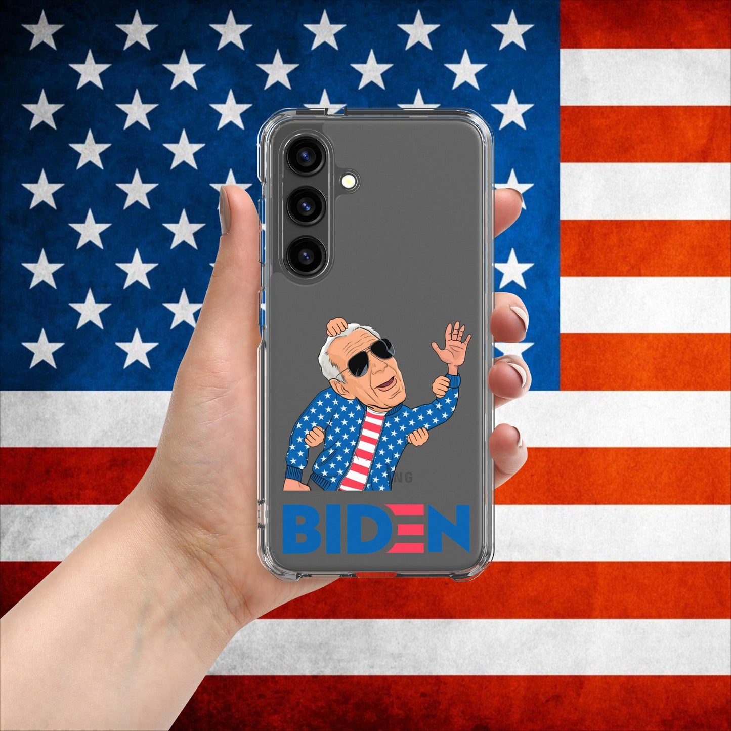 Weekend at Biden's Joe Biden Meme Democrat Republican Trump Gift Biden Gift 90s Vintage Clear Case for Samsung Samsung Galaxy S24 Mobile Phone Cases Democrats Joe Biden Politics Next Cult Brand