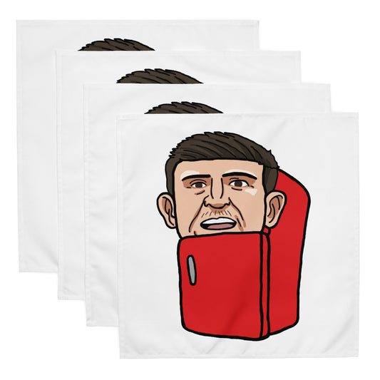 Harry ''The Fridge'' Maguire Cloth Napkin Set of 4 Next Cult Brand Football, Harry Maguire, Manchester United, The Fridge