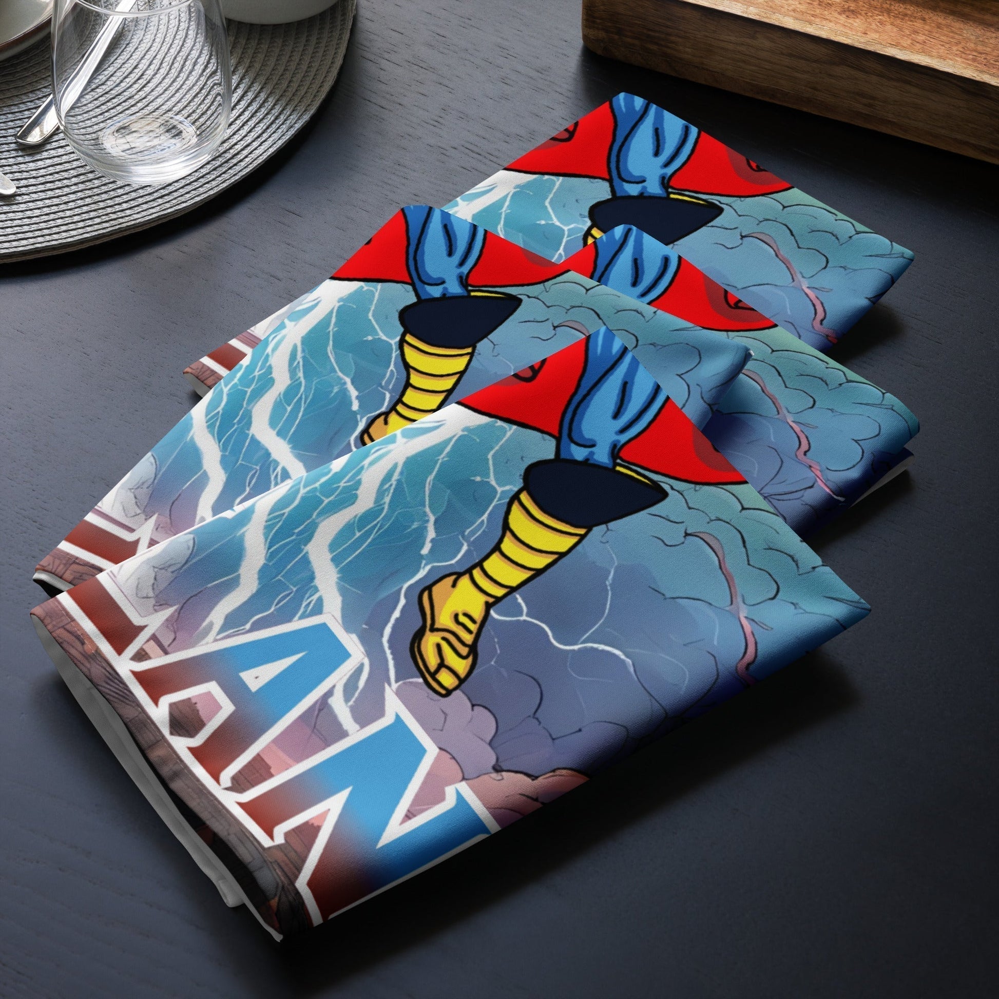 Erling Haaland Thor Avenger Manchester City Funny Football/ Soccer Meme Cloth napkin set of 4 Next Cult Brand Erling Haaland, Football, Manchester City, Thor