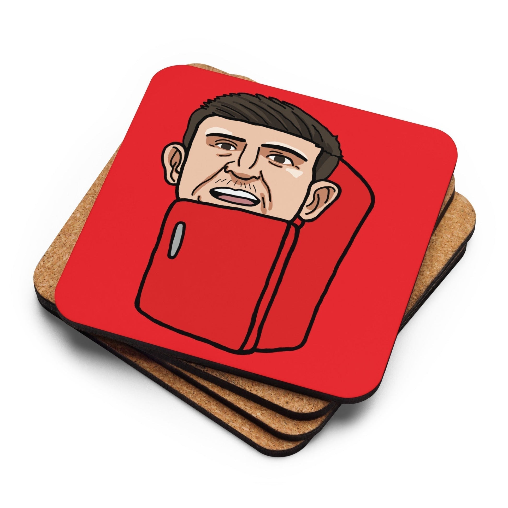 Harry ''The Fridge'' Maguire Cork-Back Coaster Next Cult Brand Football, Harry Maguire, Manchester United, The Fridge