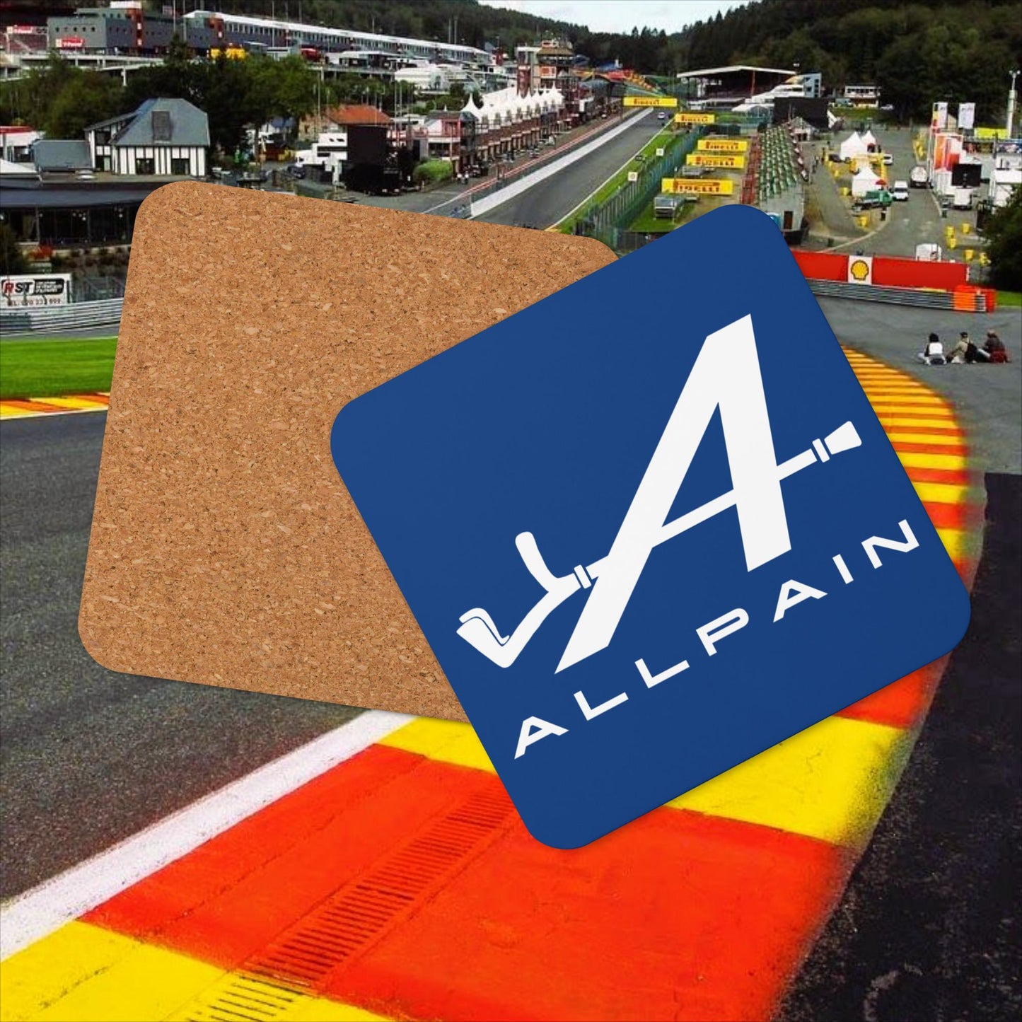 Allpain Alpine F1 Formula 1 Pierre Gasly Esteban Ocon Alpine Cork-back coaster Default Title Coasters Alpine F1 Next Cult Brand